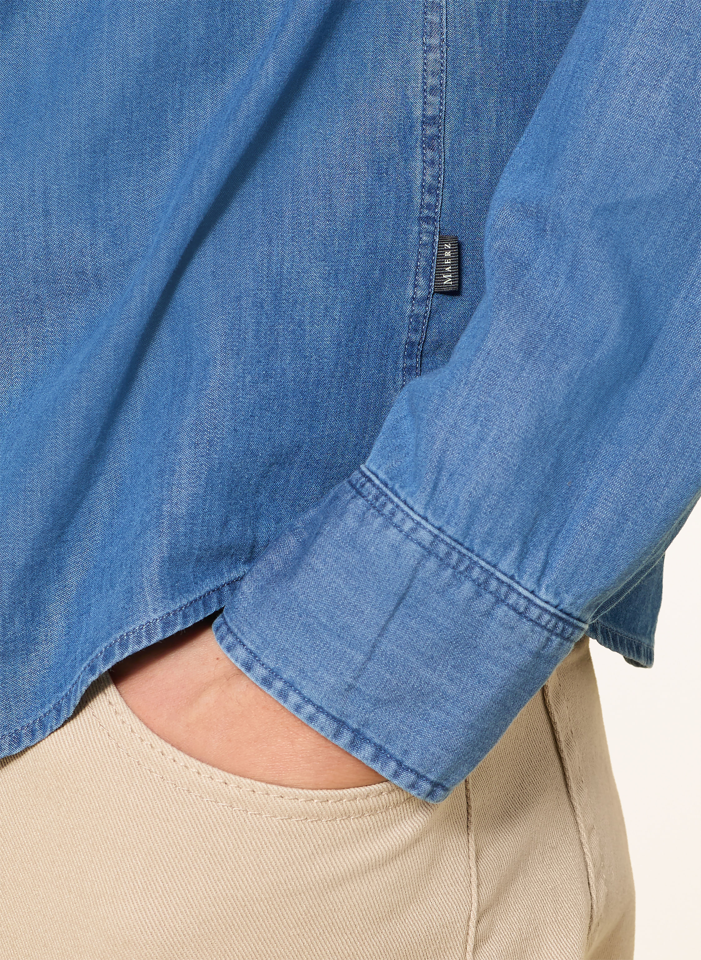 Thumbnail - Maerz Muenchen Jeanshemd Comfort Fit blau