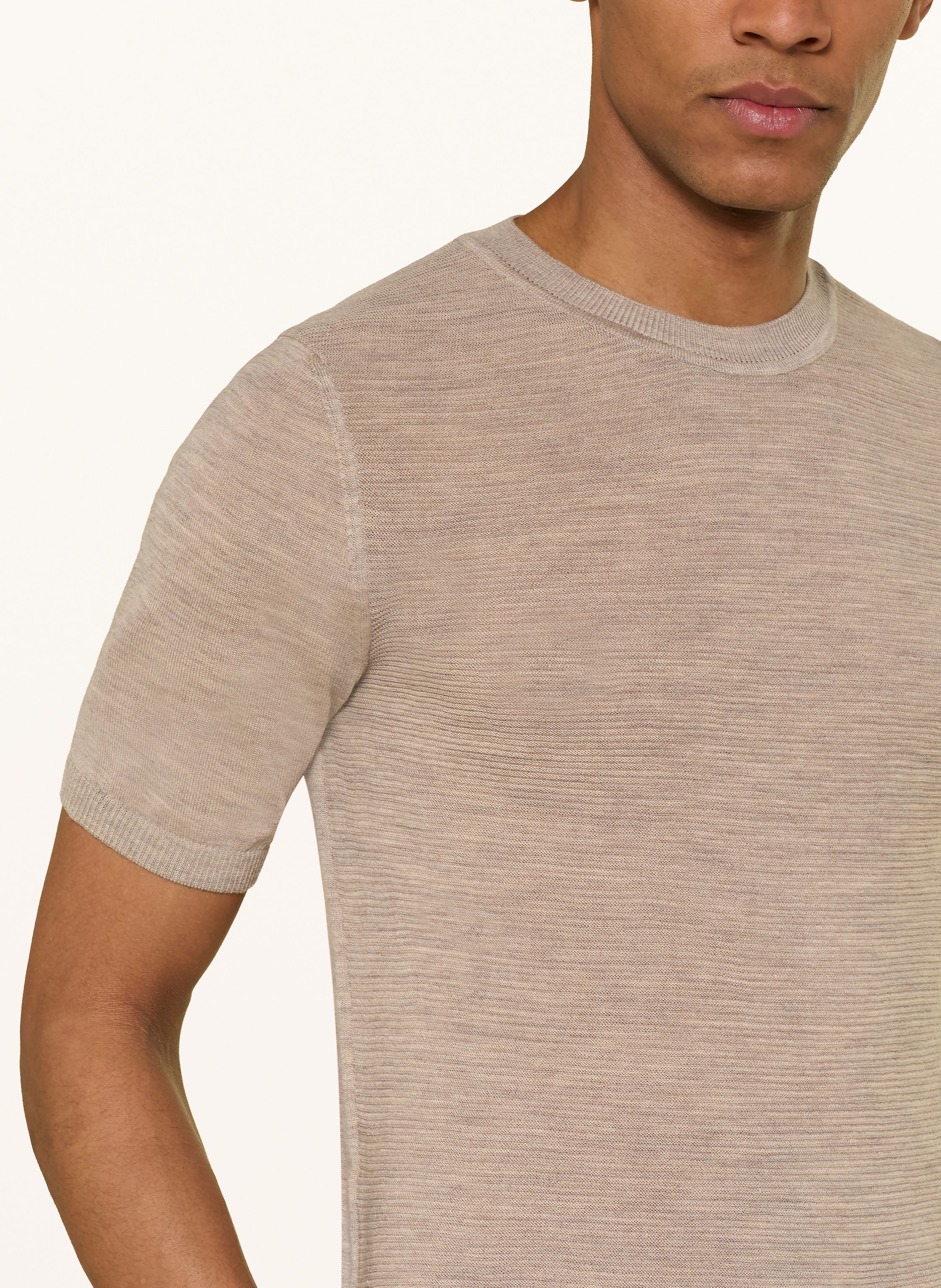 Thumbnail - Maerz Muenchen Strickshirt Aus Merinowolle beige