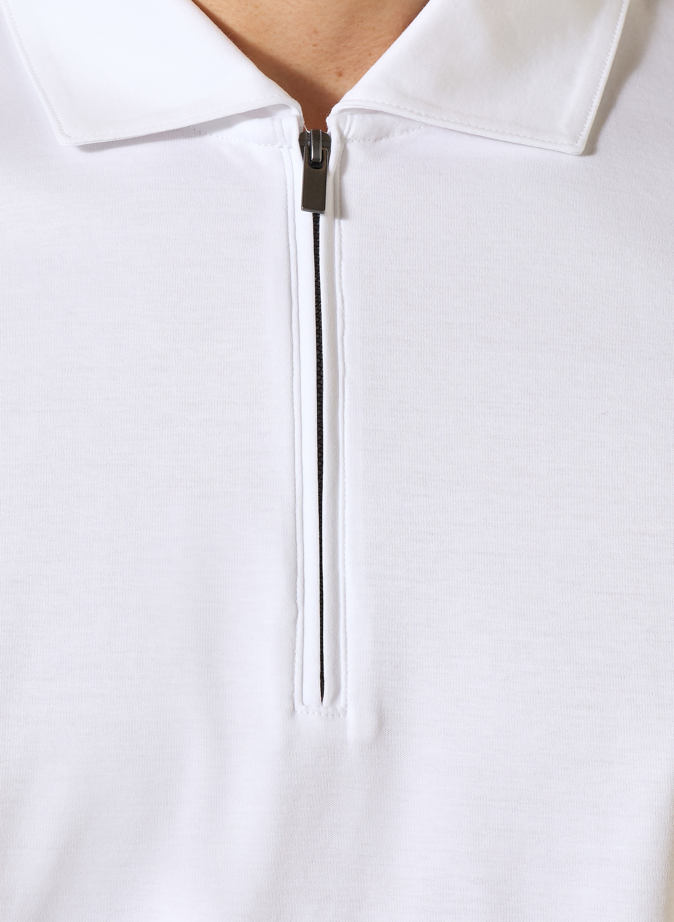 Thumbnail - Olymp Signature Strick-Poloshirt weiss