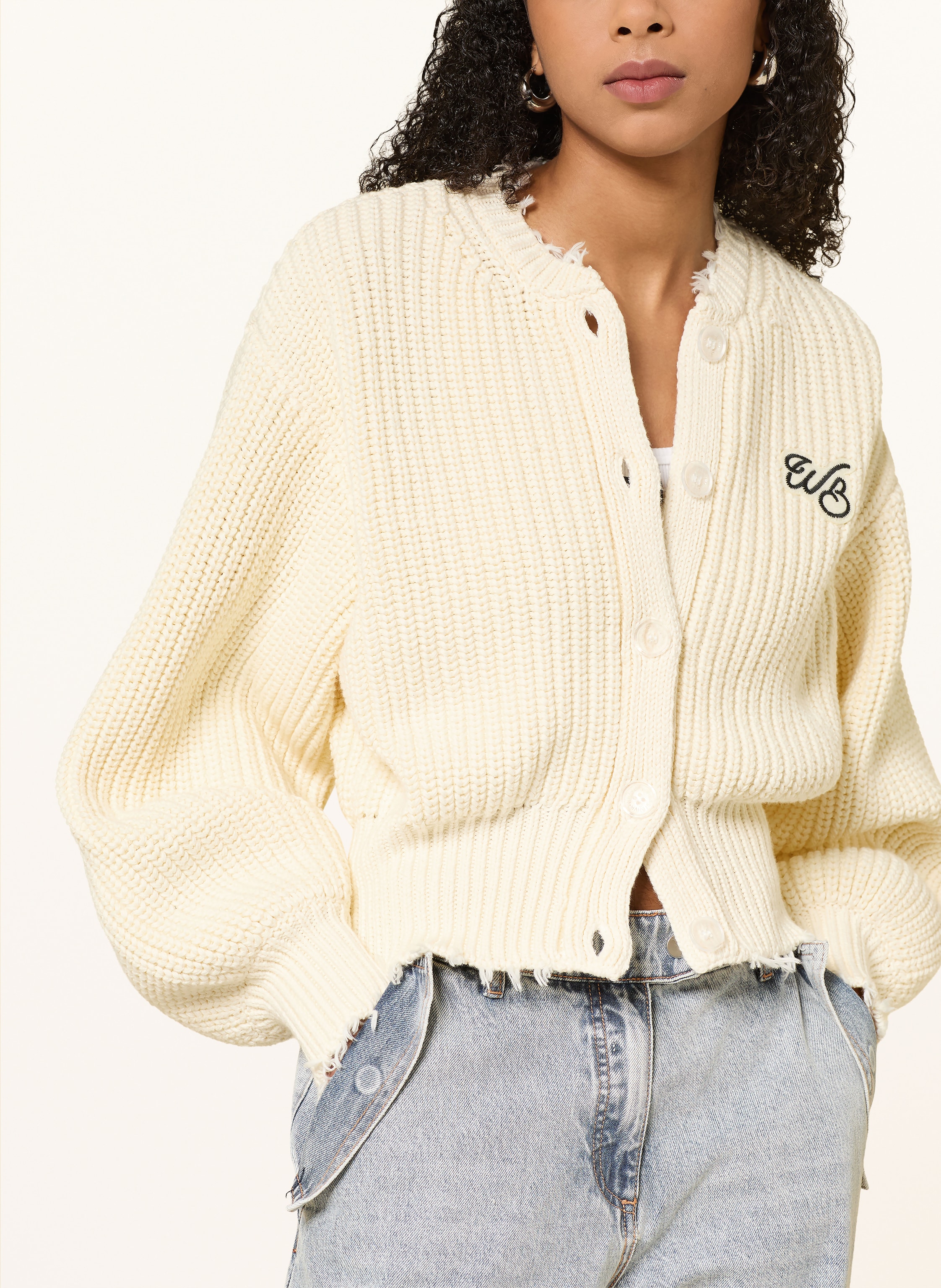 Thumbnail - Wrstbhvr Strickjacke Blair weiss