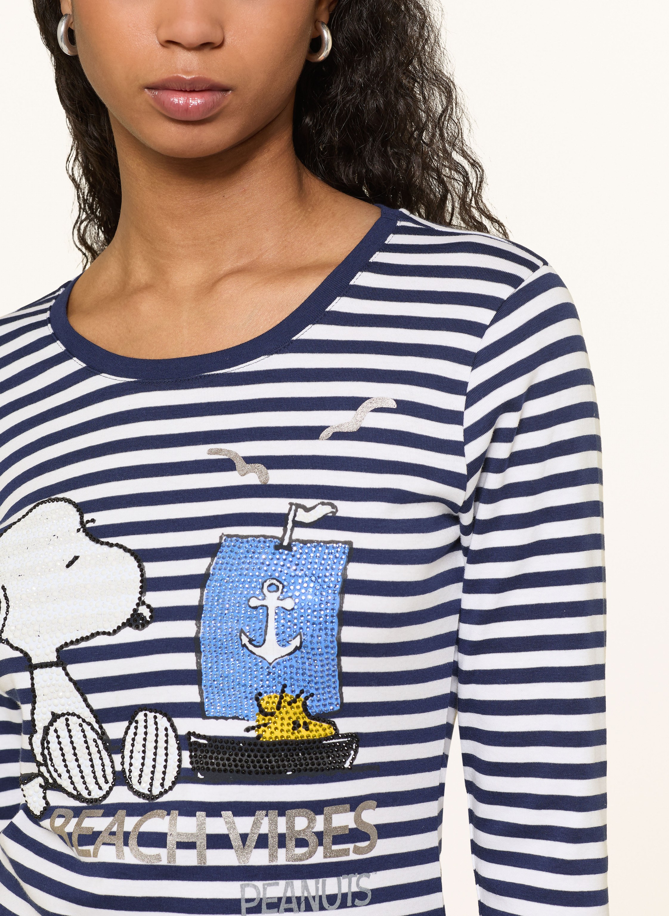 Thumbnail - Princess Goes Hollywood Shirt Mit 3/4-Arm Und Schmucksteinen blau