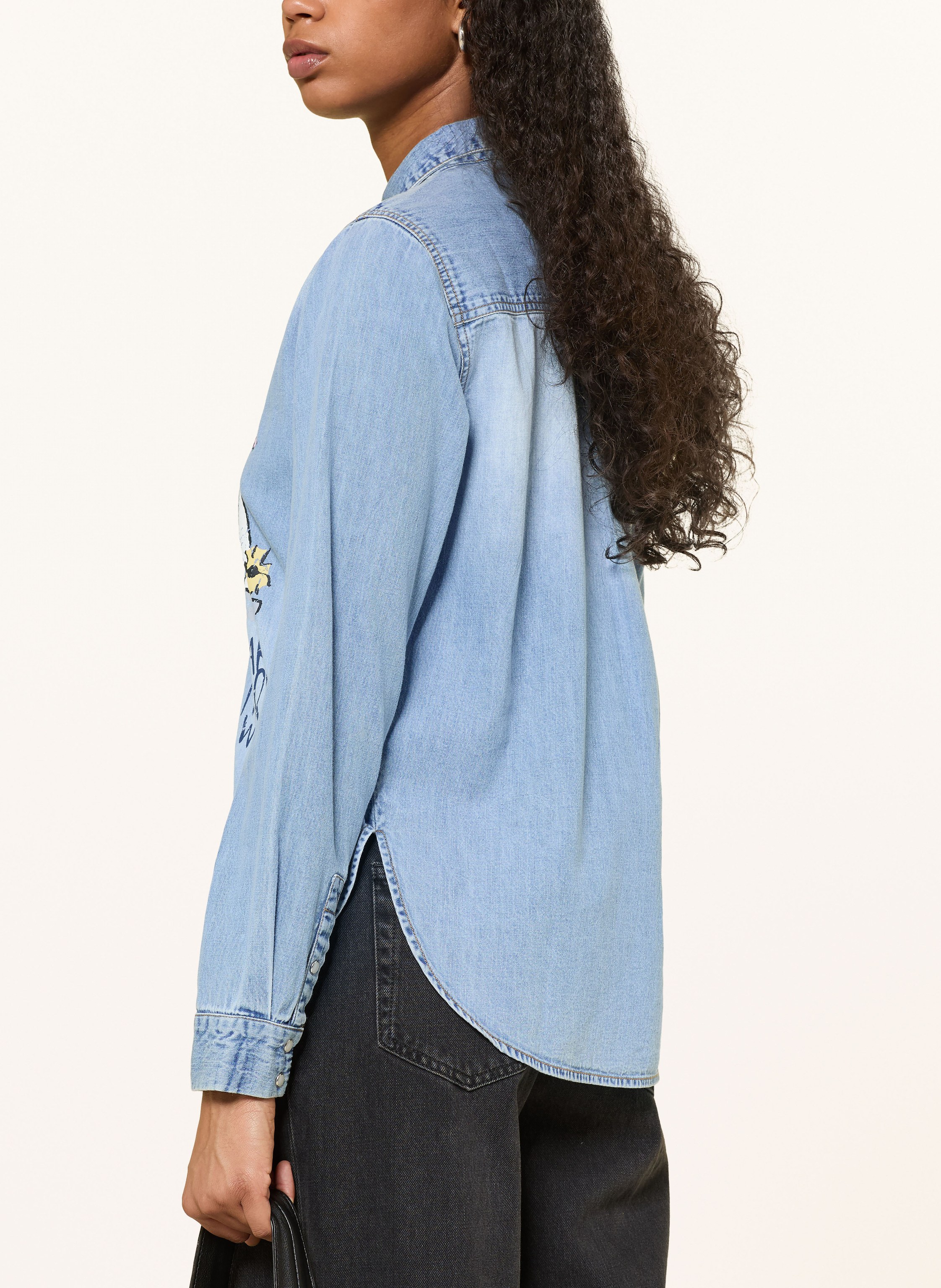 Thumbnail - Princess Goes Hollywood Jeansbluse Mit Schmuckperlen blau