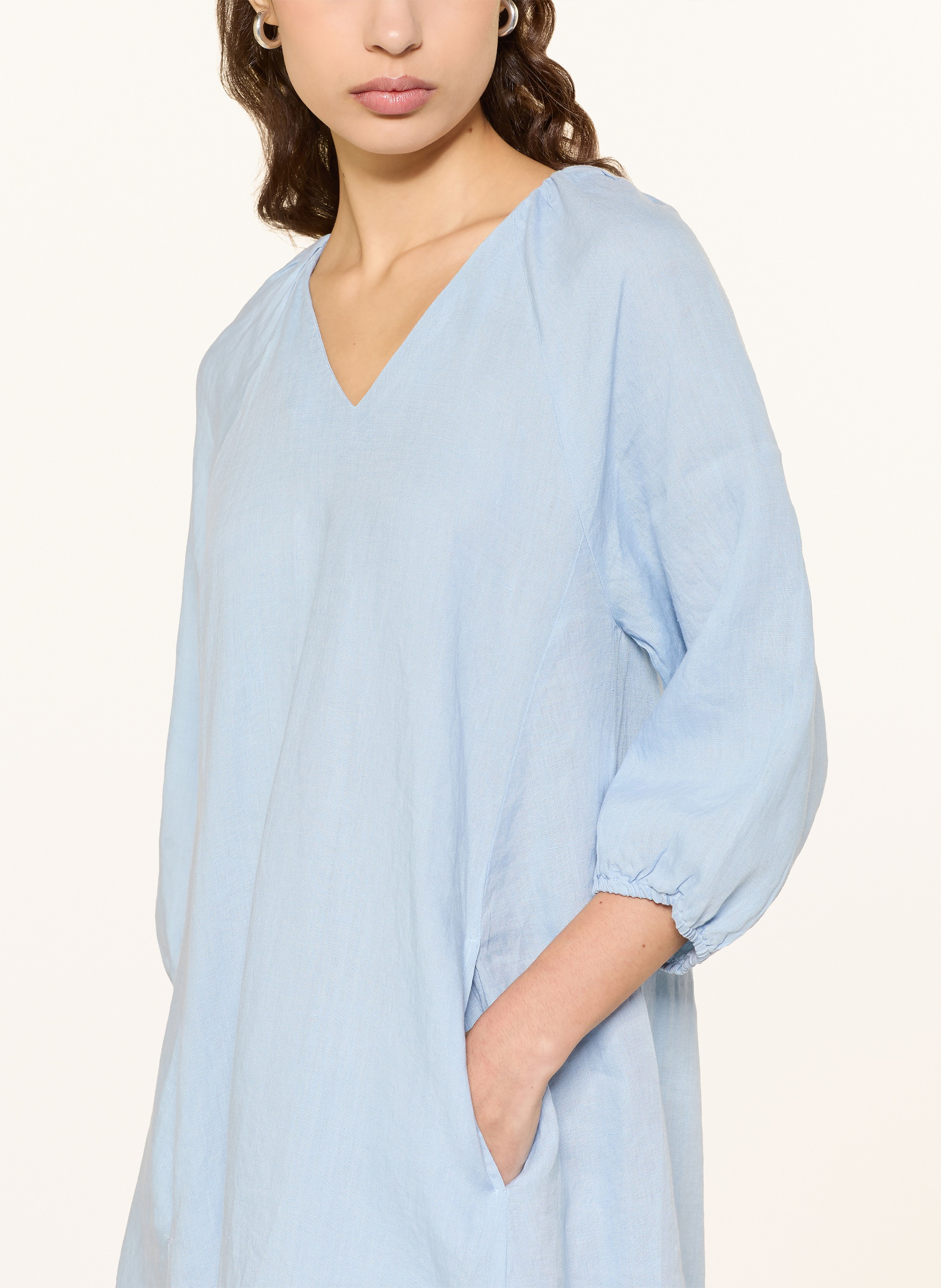 Thumbnail - Lilienfels Leinenkleid Mit 3/4-Arm blau