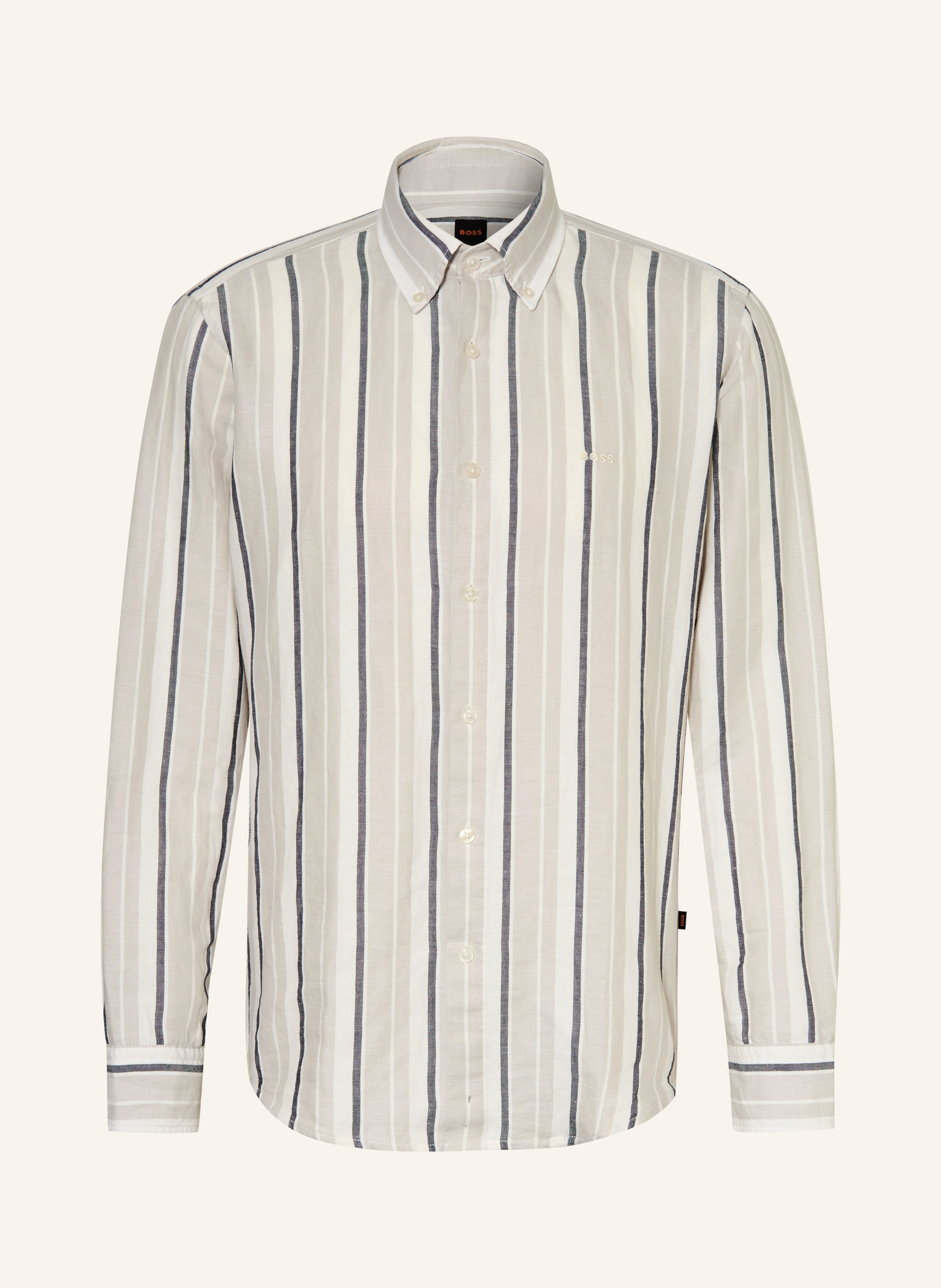 Boss Boss Hemd Ricoplus Regular Fit grau in WEISS / DUNKELGRAU / GRAU