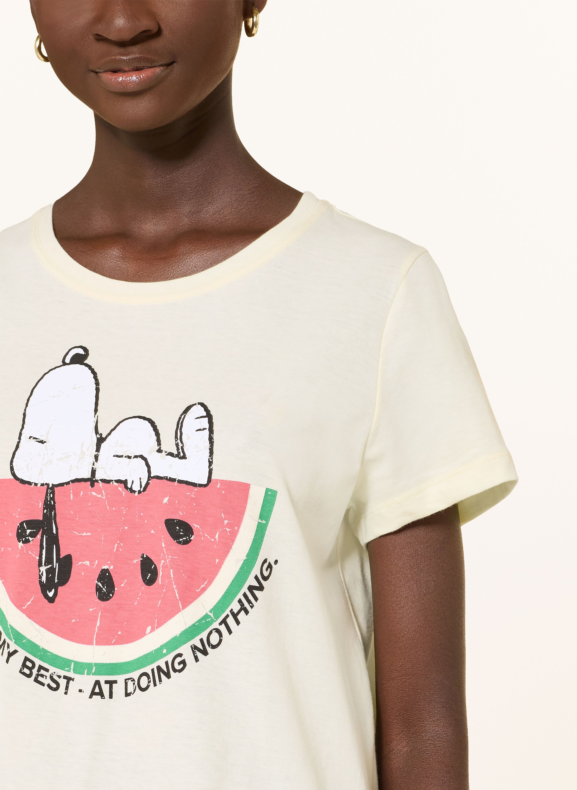 Thumbnail - Frogbox T-Shirt Snoopy Doing My Best gelb