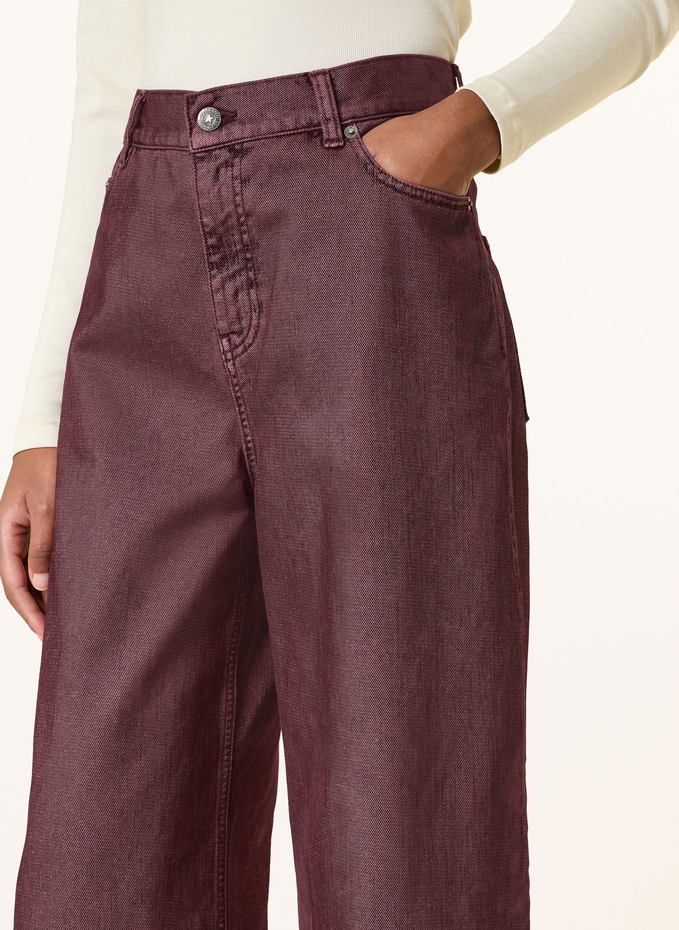 Thumbnail - Golden Goose Wide Leg Jeans Melody rot
