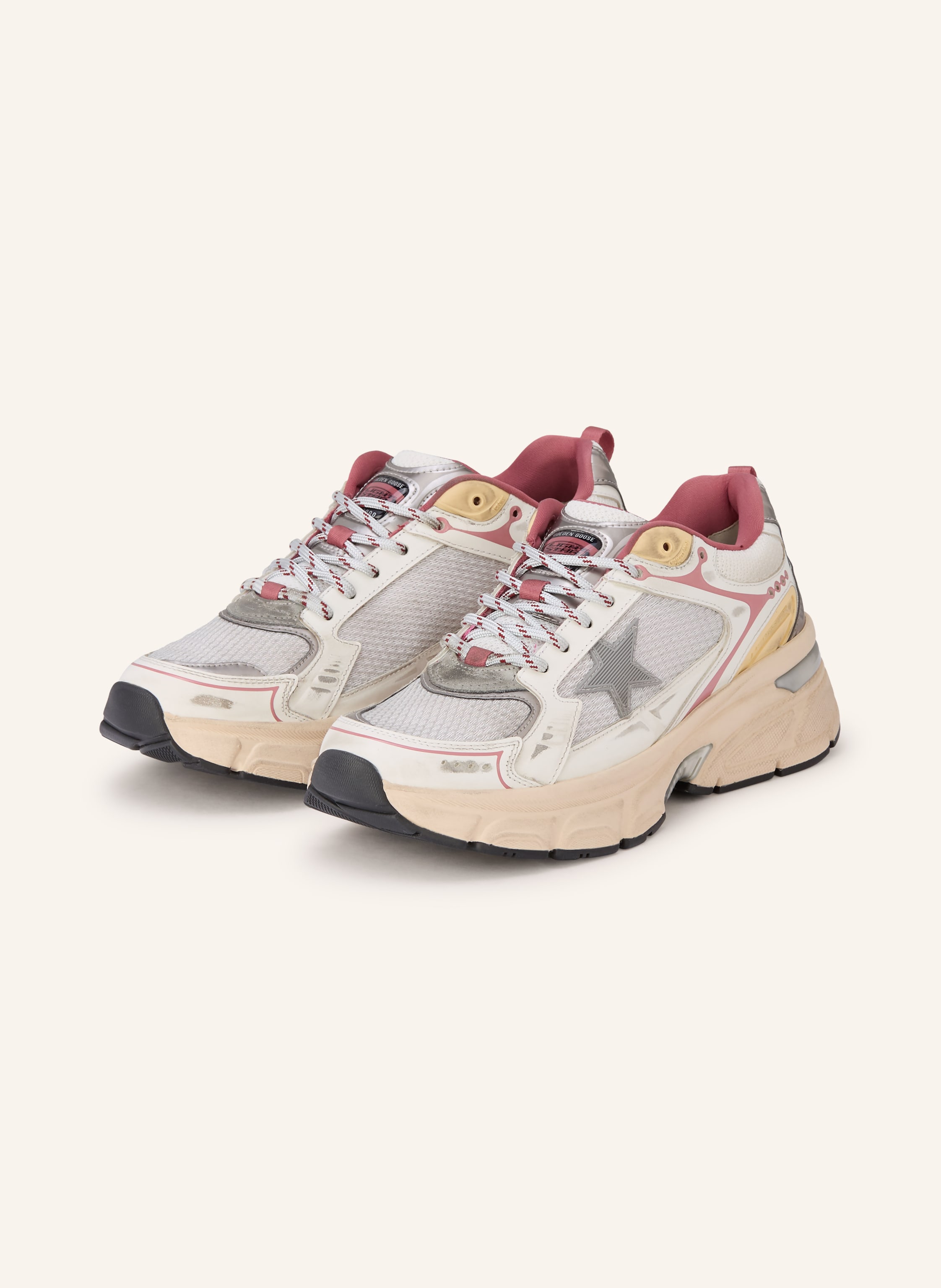 Golden Goose Golden Goose Sneaker Lightstar silber in WEISS / ALTROSA / GRAU