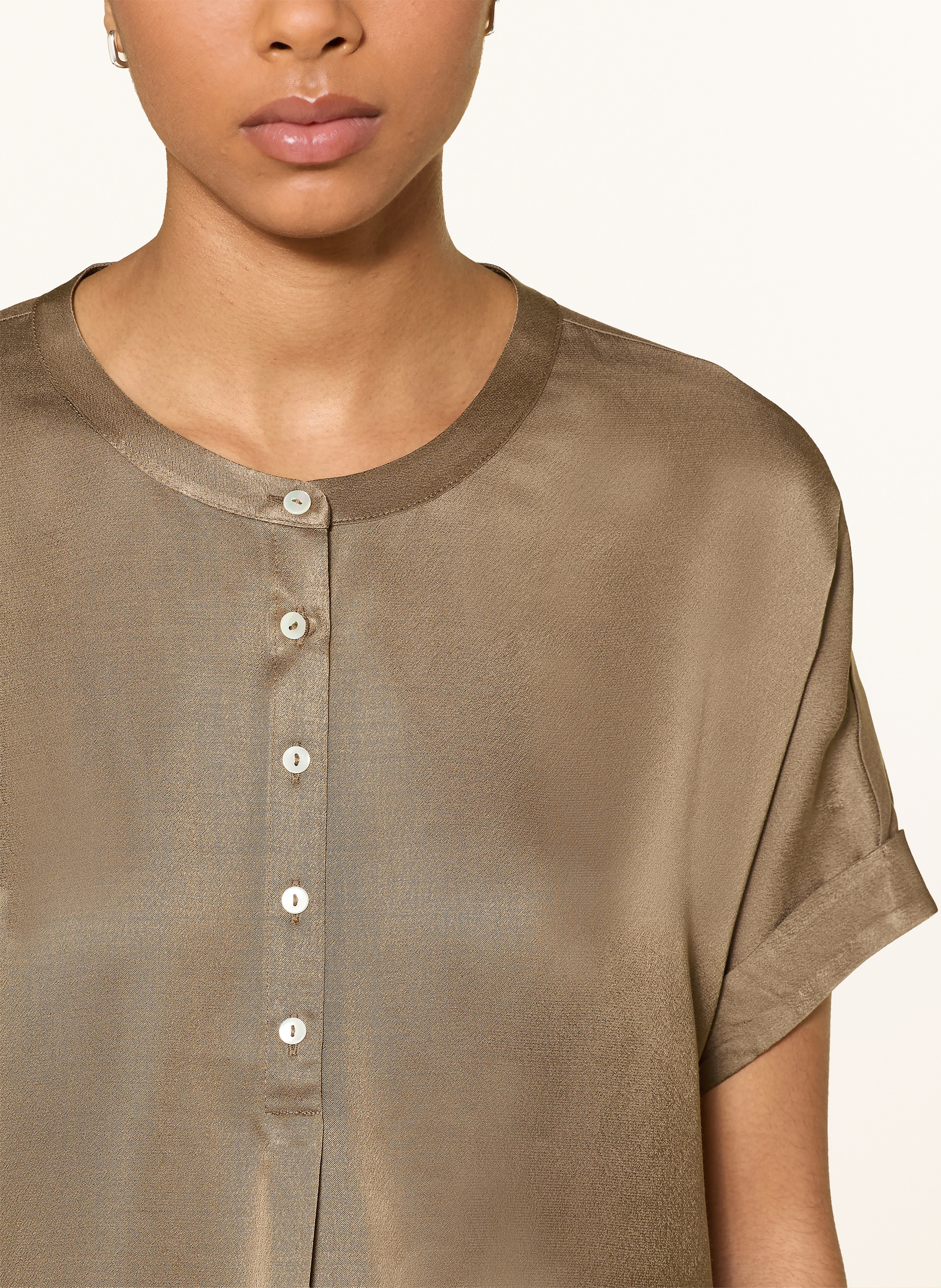 Thumbnail - Brax Blusenshirt Claire Aus Satin beige