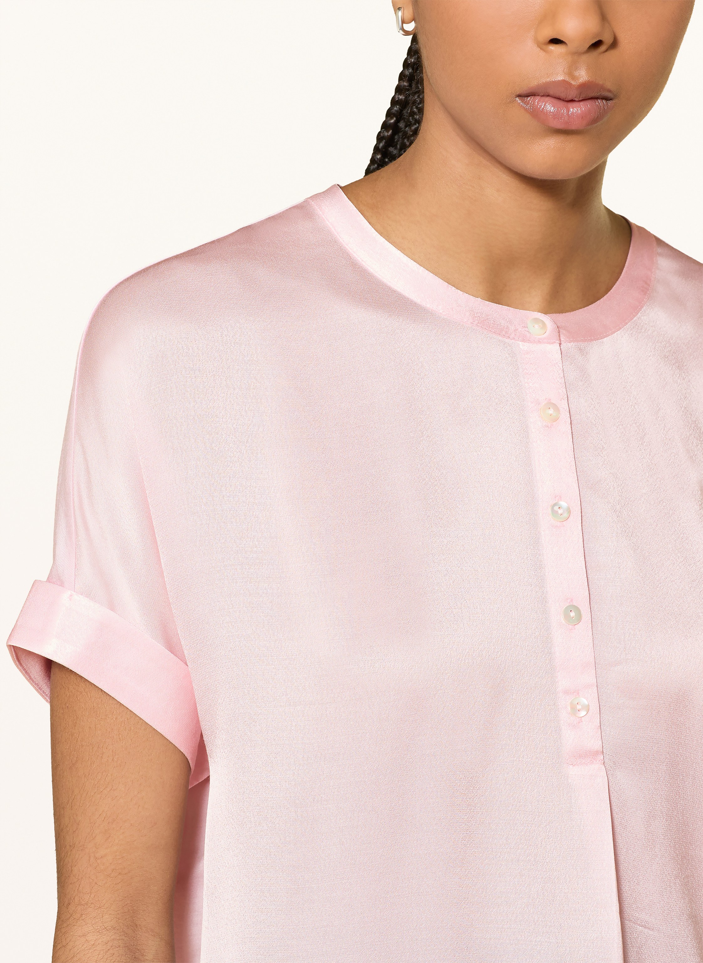 Thumbnail - Brax Blusenshirt Claire Aus Satin rosa