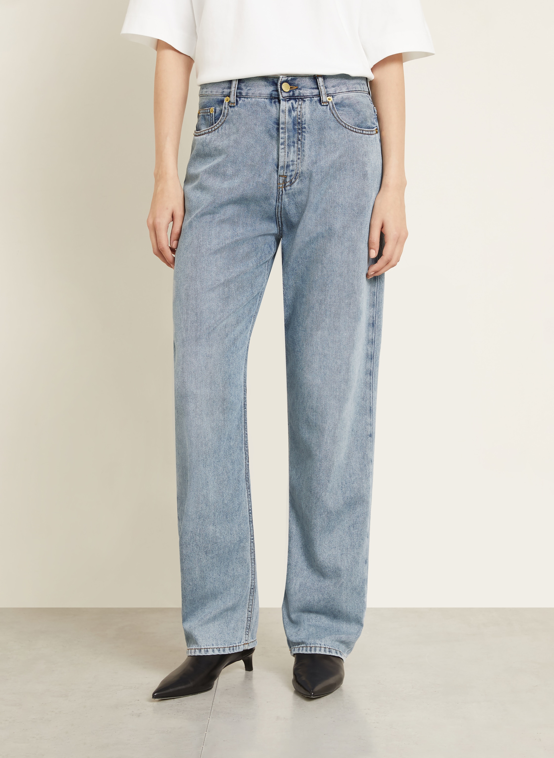 Thumbnail - Darkpark Wide Leg Jeans Gale blau