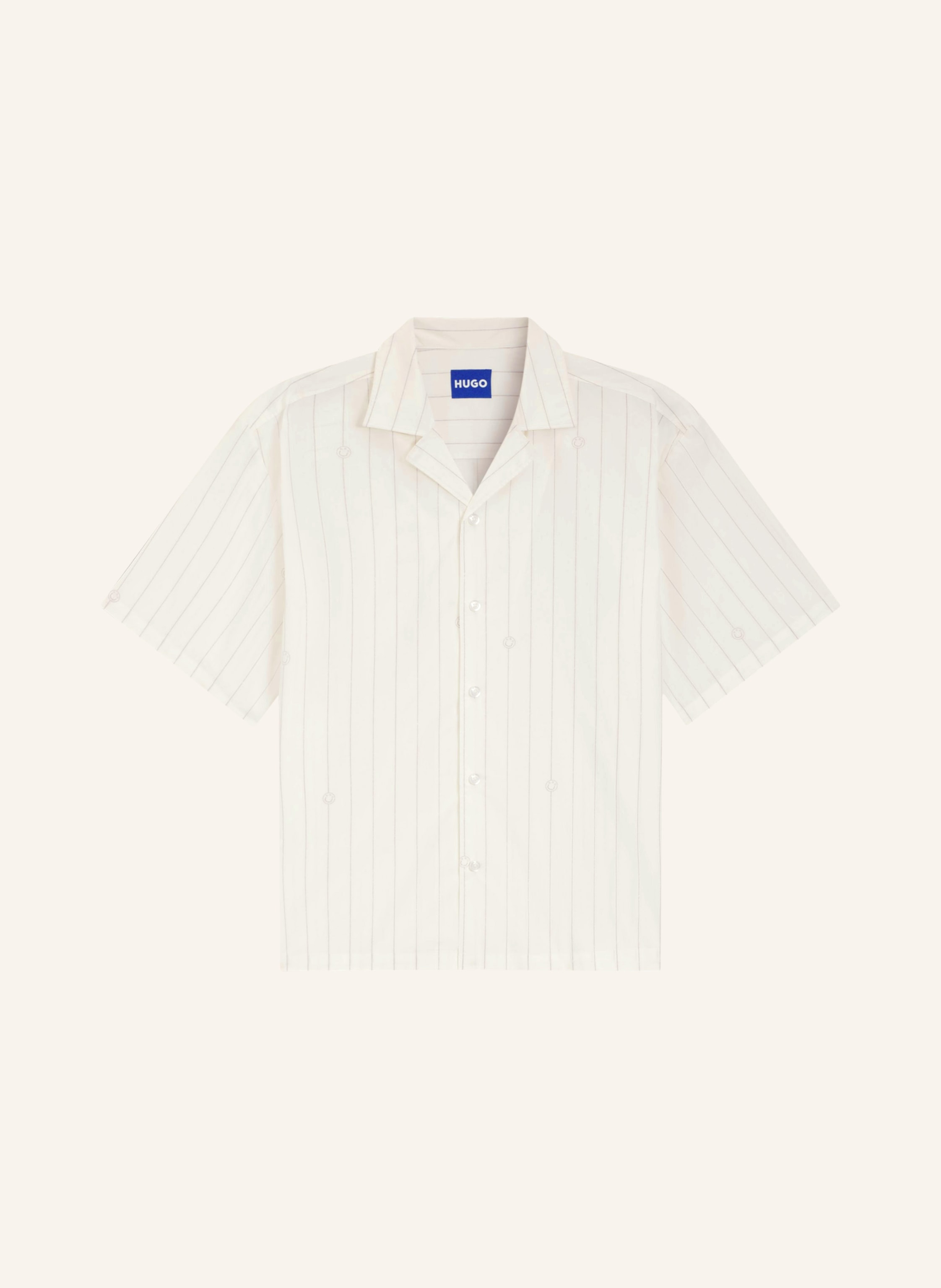 Hugo Hugo Resorthemd Eligino Comfort Fit weiss in ECRU / GRAU