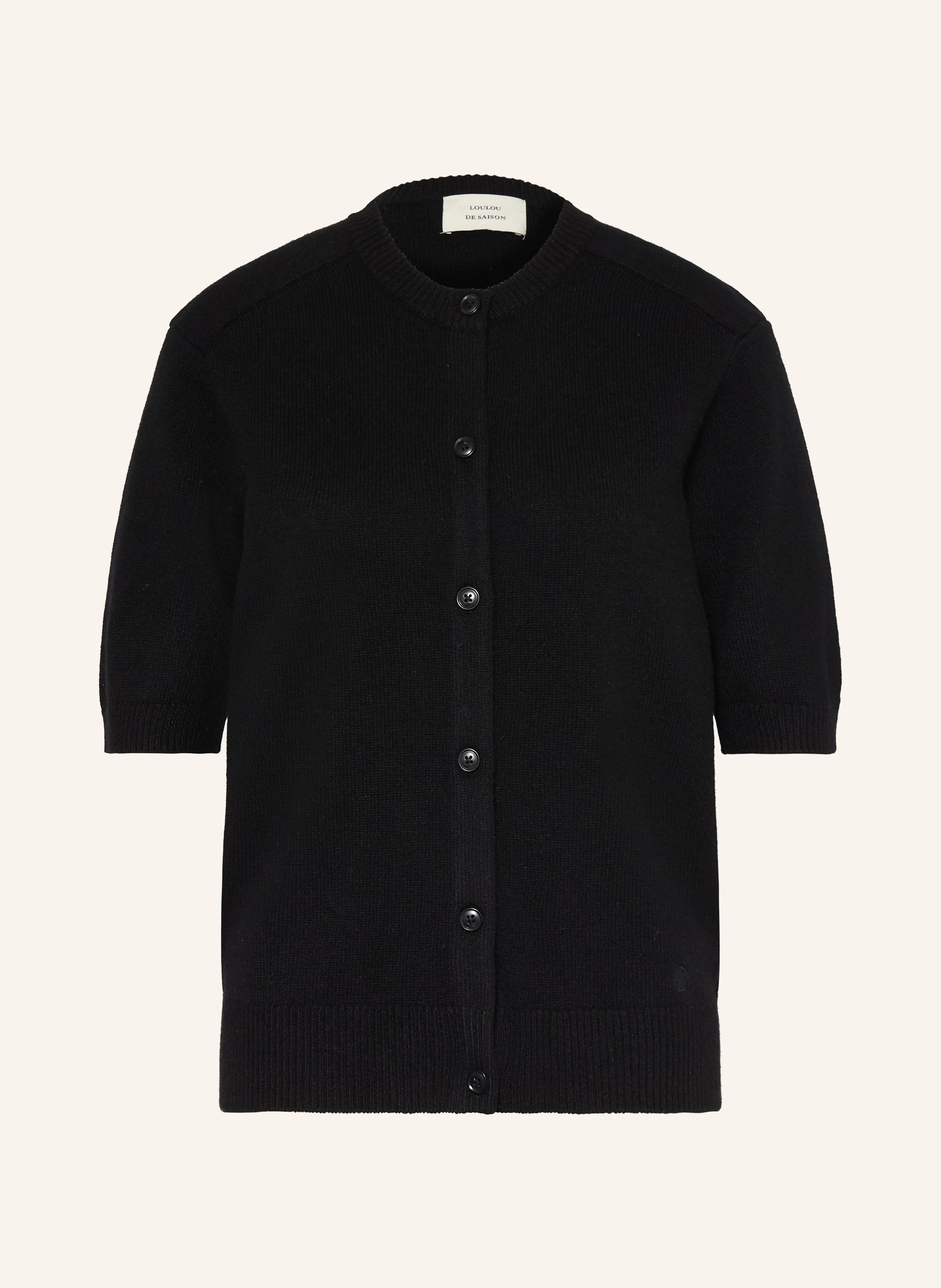 Loulou De Saison Strickjacke Jodi Aus Cashmere schwarz