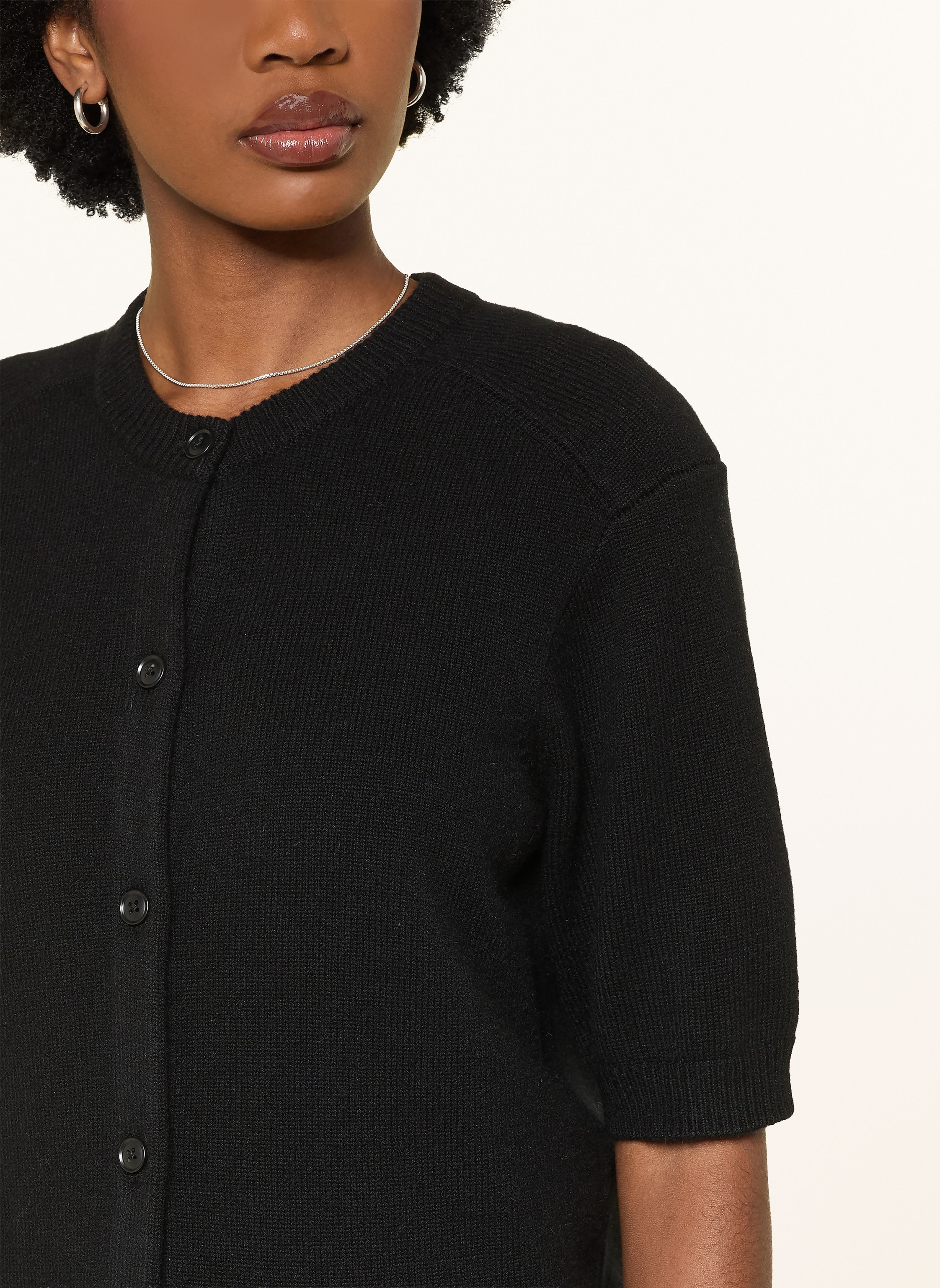 Thumbnail - Loulou De Saison Strickjacke Jodi Aus Cashmere schwarz