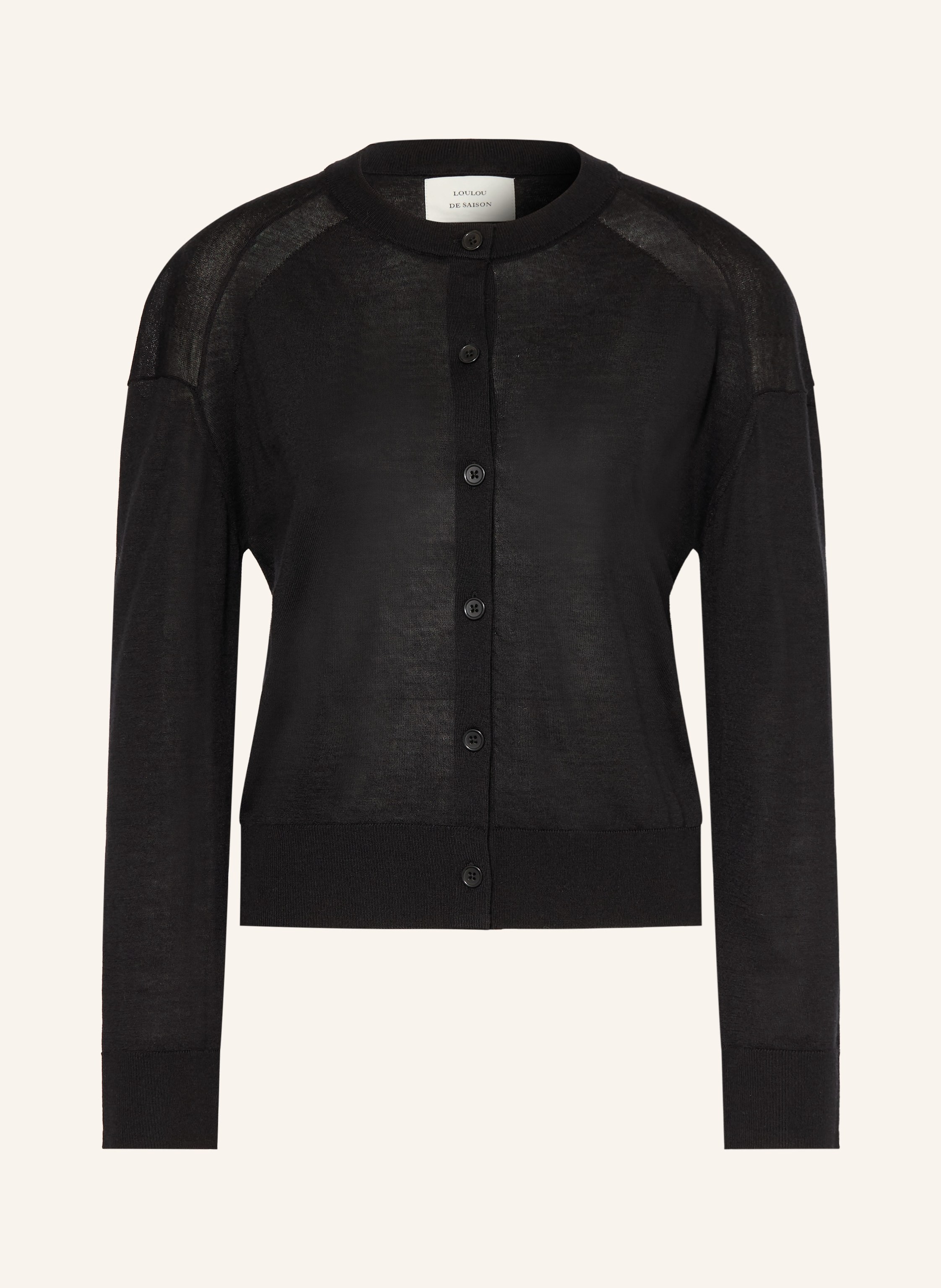 Loulou De Saison Strickjacke Kita Aus Cashmere schwarz