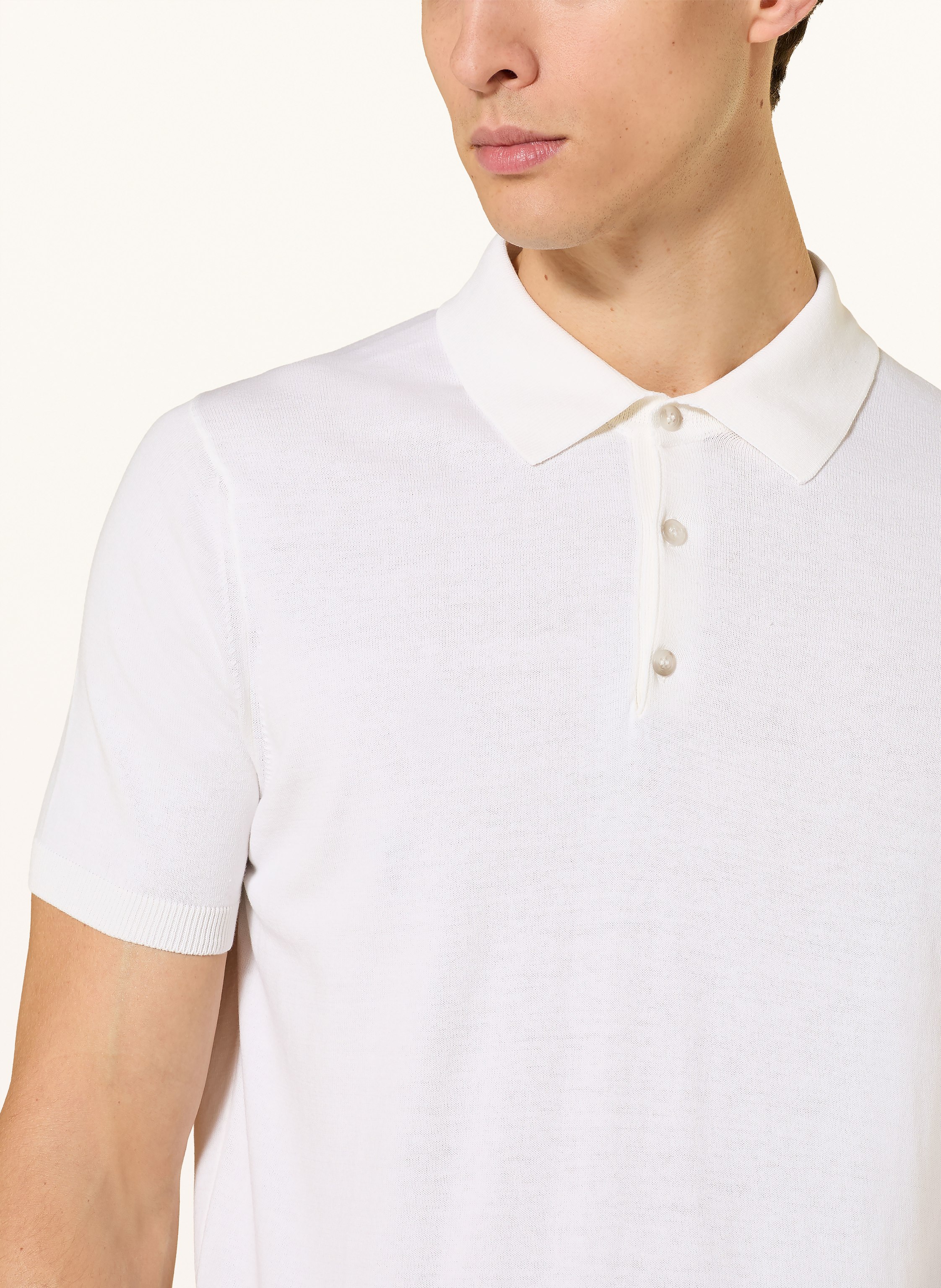 Thumbnail - Dressler Strick-Poloshirt weiss