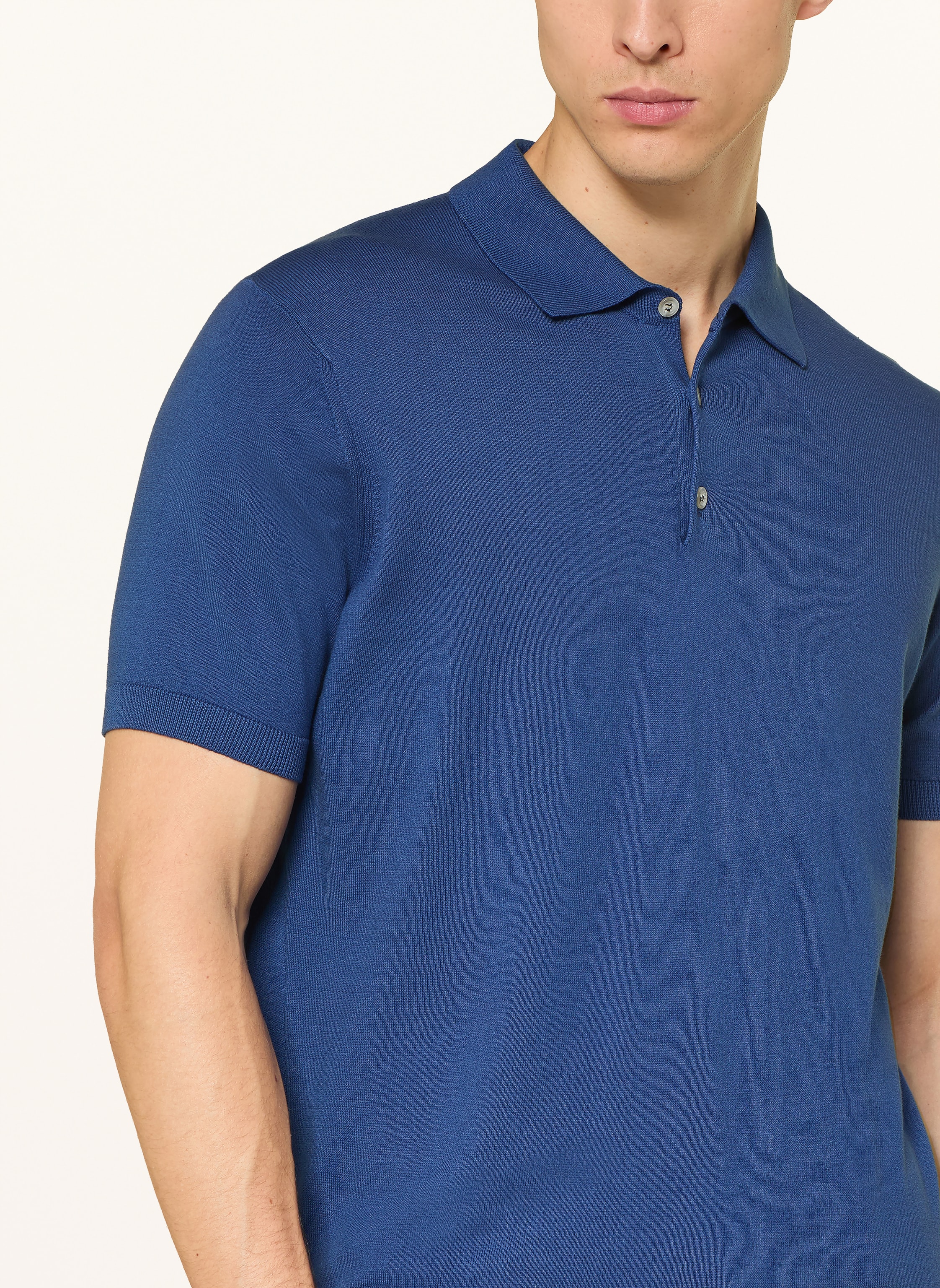 Thumbnail - Dressler Strick-Poloshirt blau