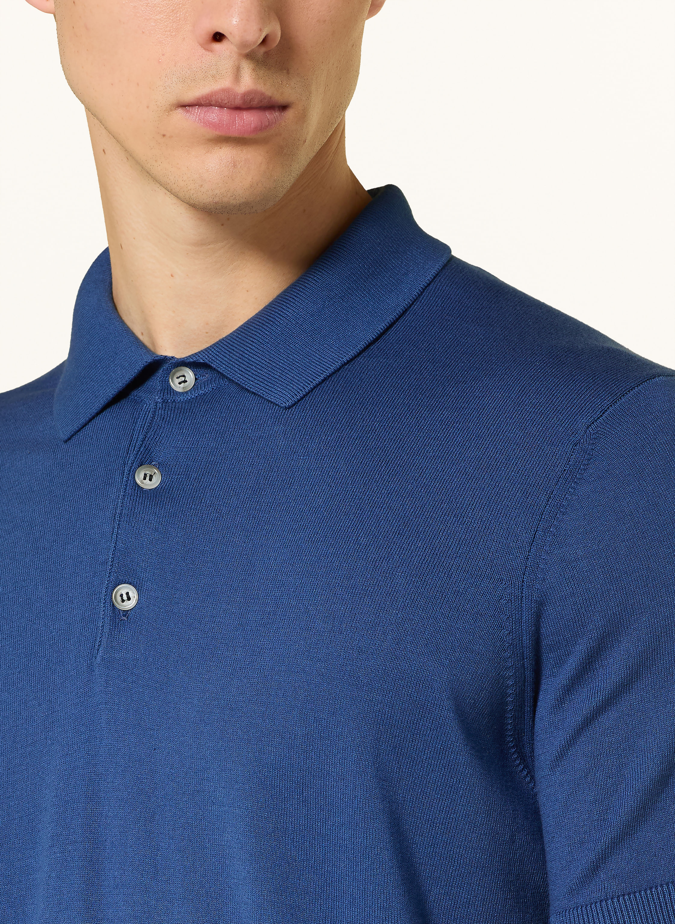 Thumbnail - Dressler Strick-Poloshirt blau