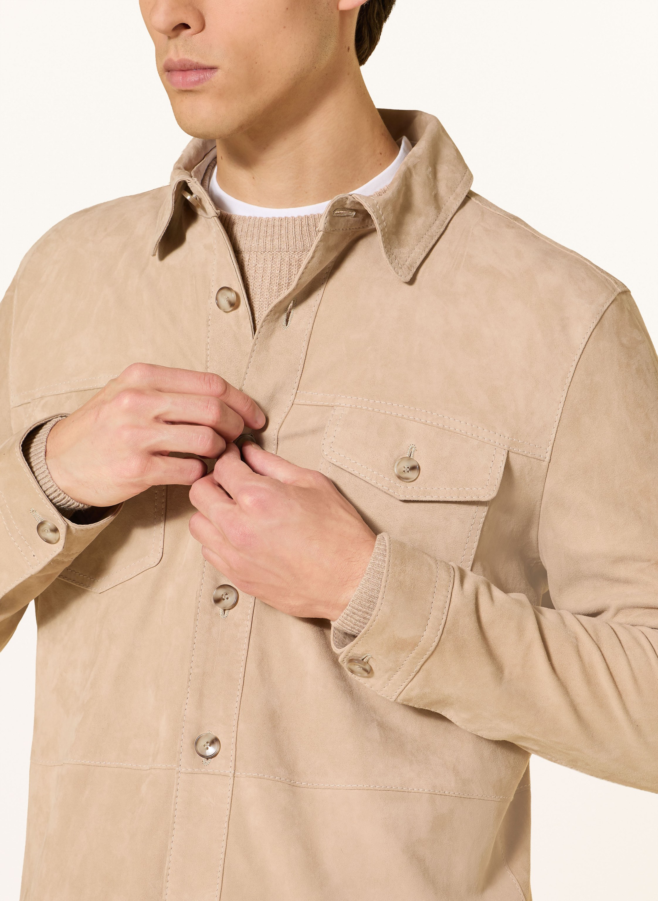Thumbnail - Dressler Lederjacke beige