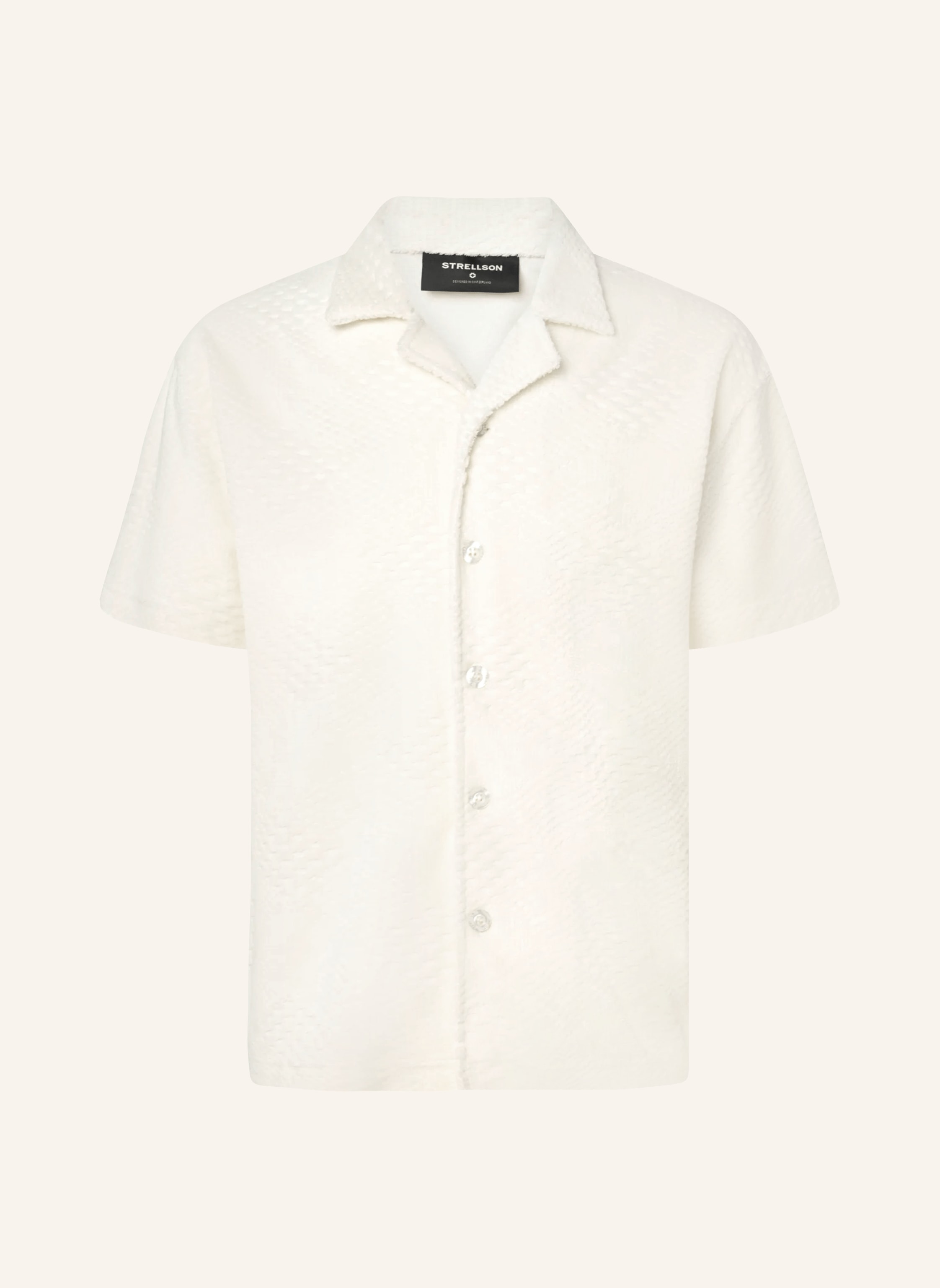 Strellson Resorthemd Joseph Regular Fit Aus Frottee weiss