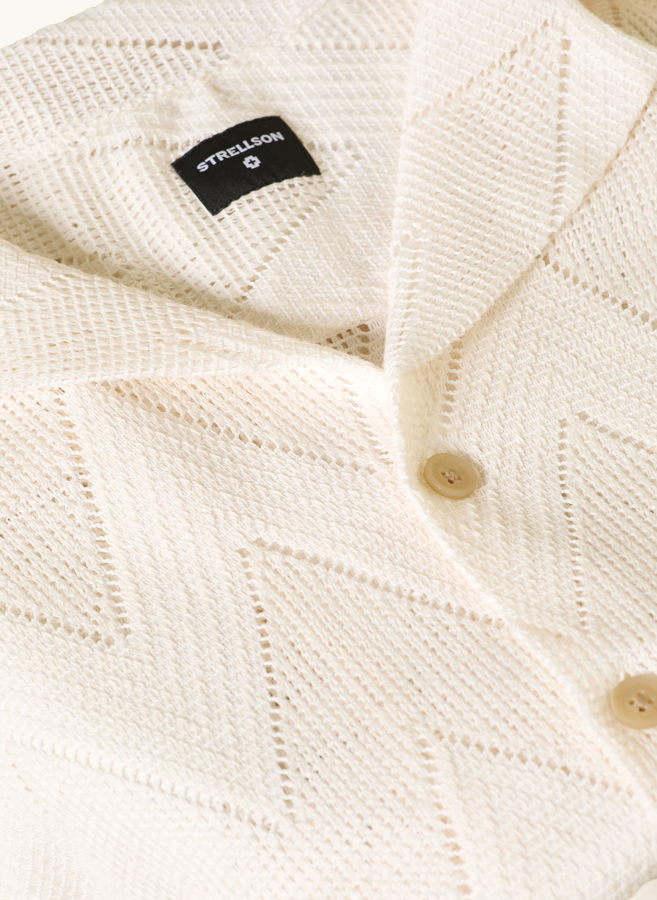 Thumbnail - Strellson Strick-Resorthemd Clint Regular Fit weiss