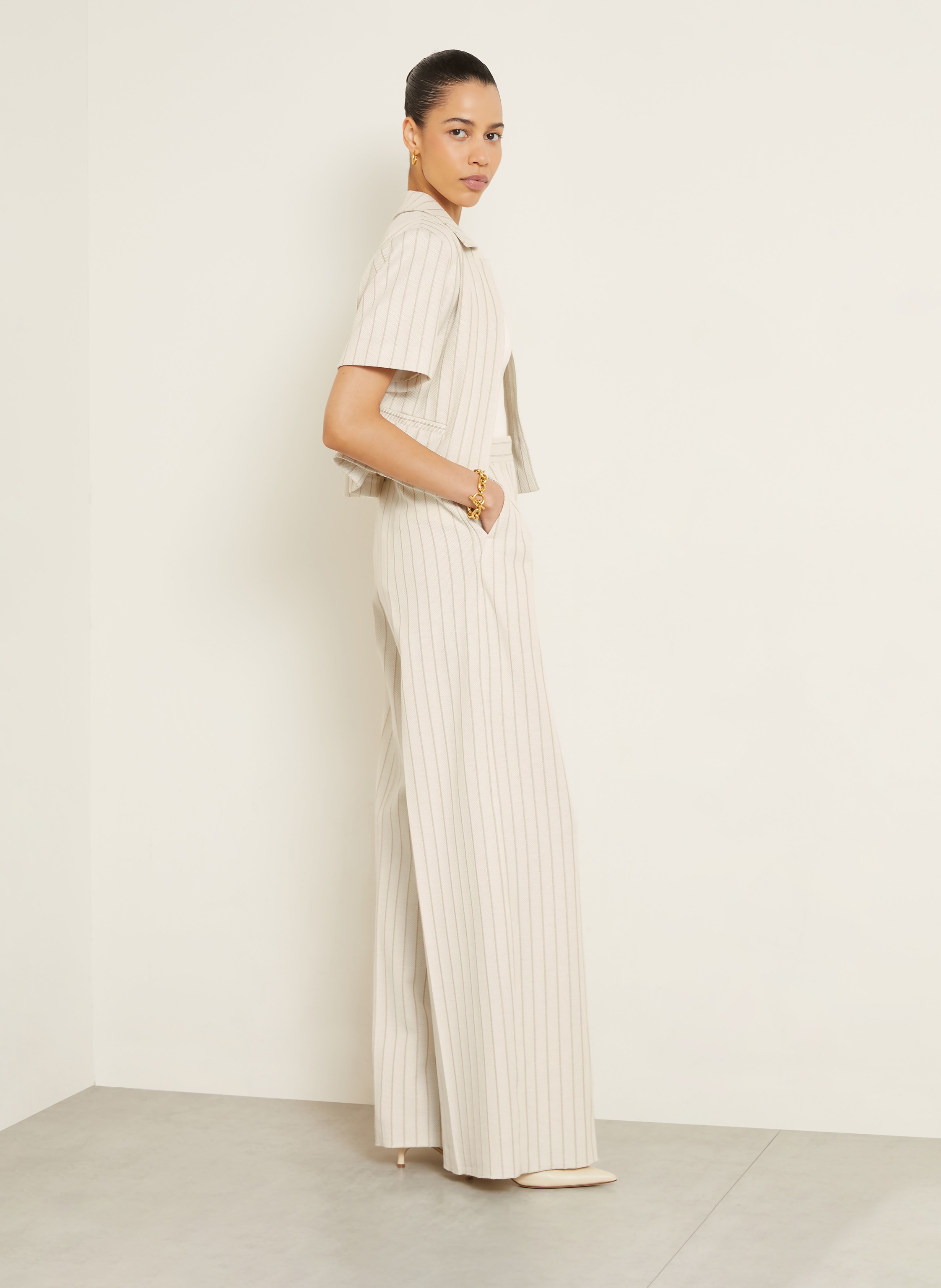 Thumbnail - Max Mara Marlenehose Osso weiss