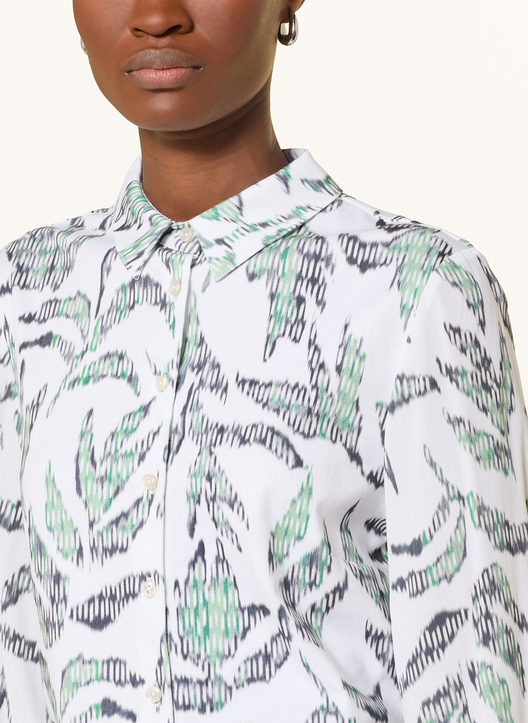 Thumbnail - Desoto Hemdbluse Pia Aus Jersey Mit 3/4-Arm gruen