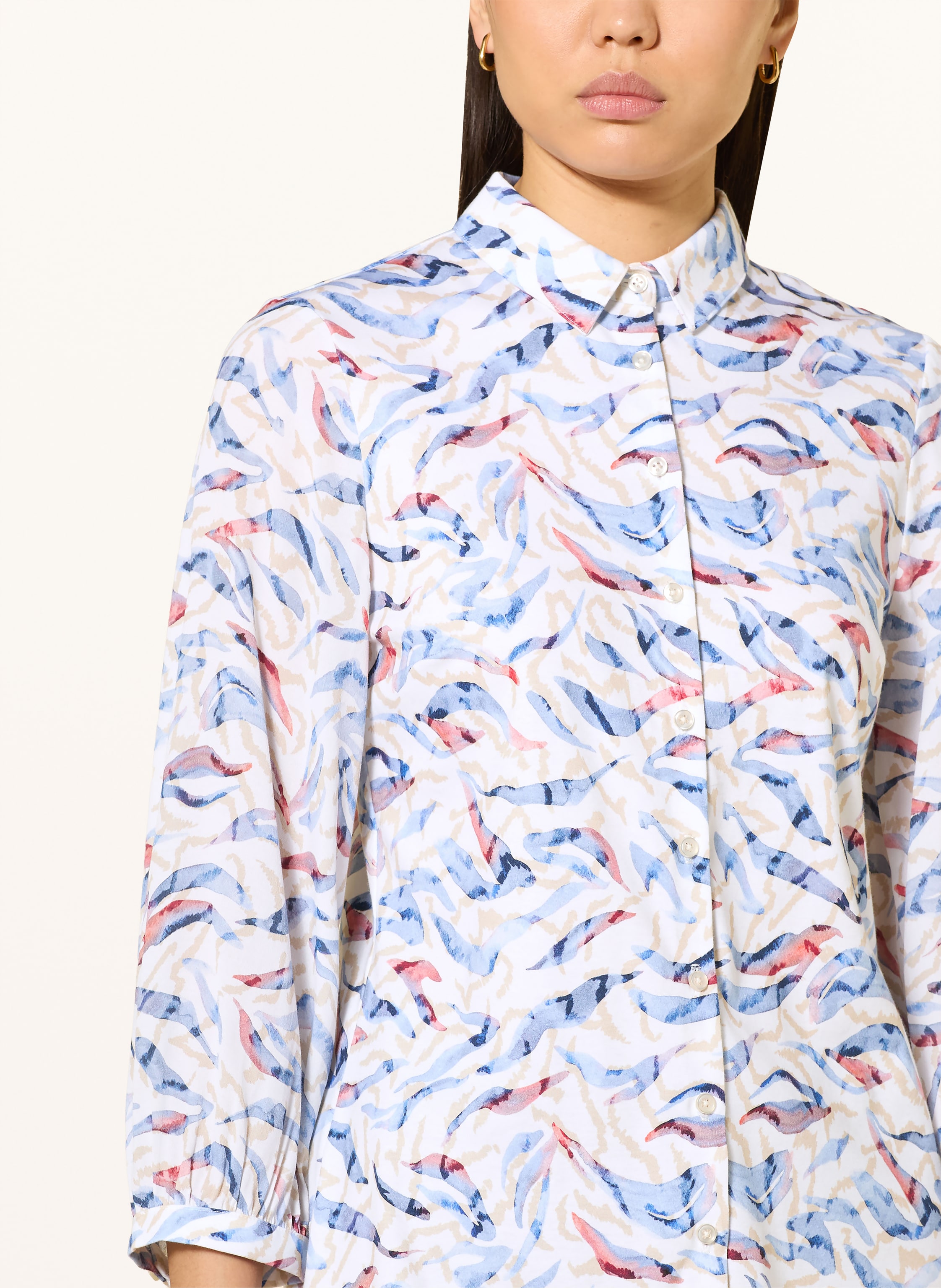 Thumbnail - Desoto Hemdbluse Pia Mit 3/4-Arm blau