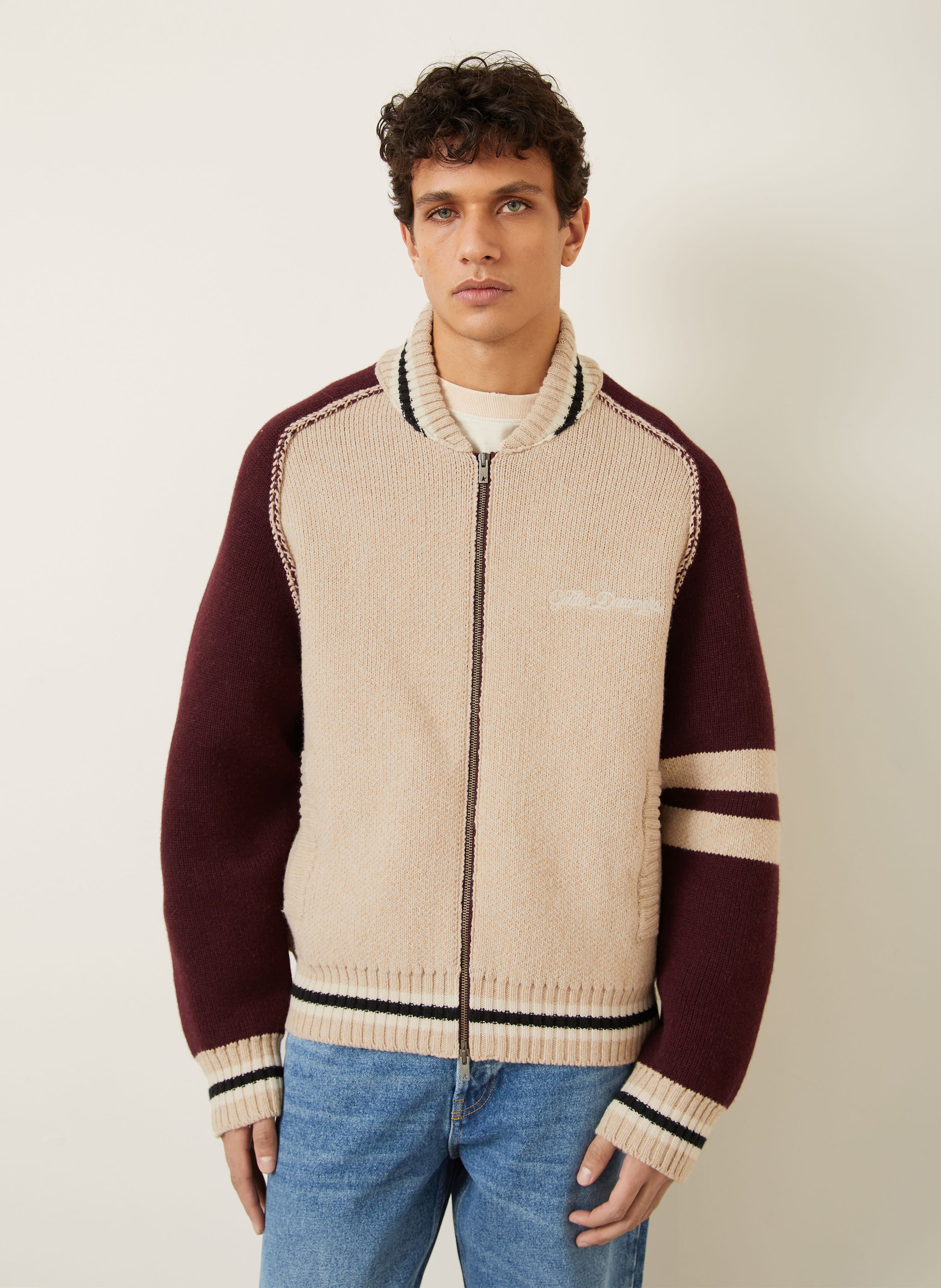 Thumbnail - Golden Goose College-Jacke Journey beige