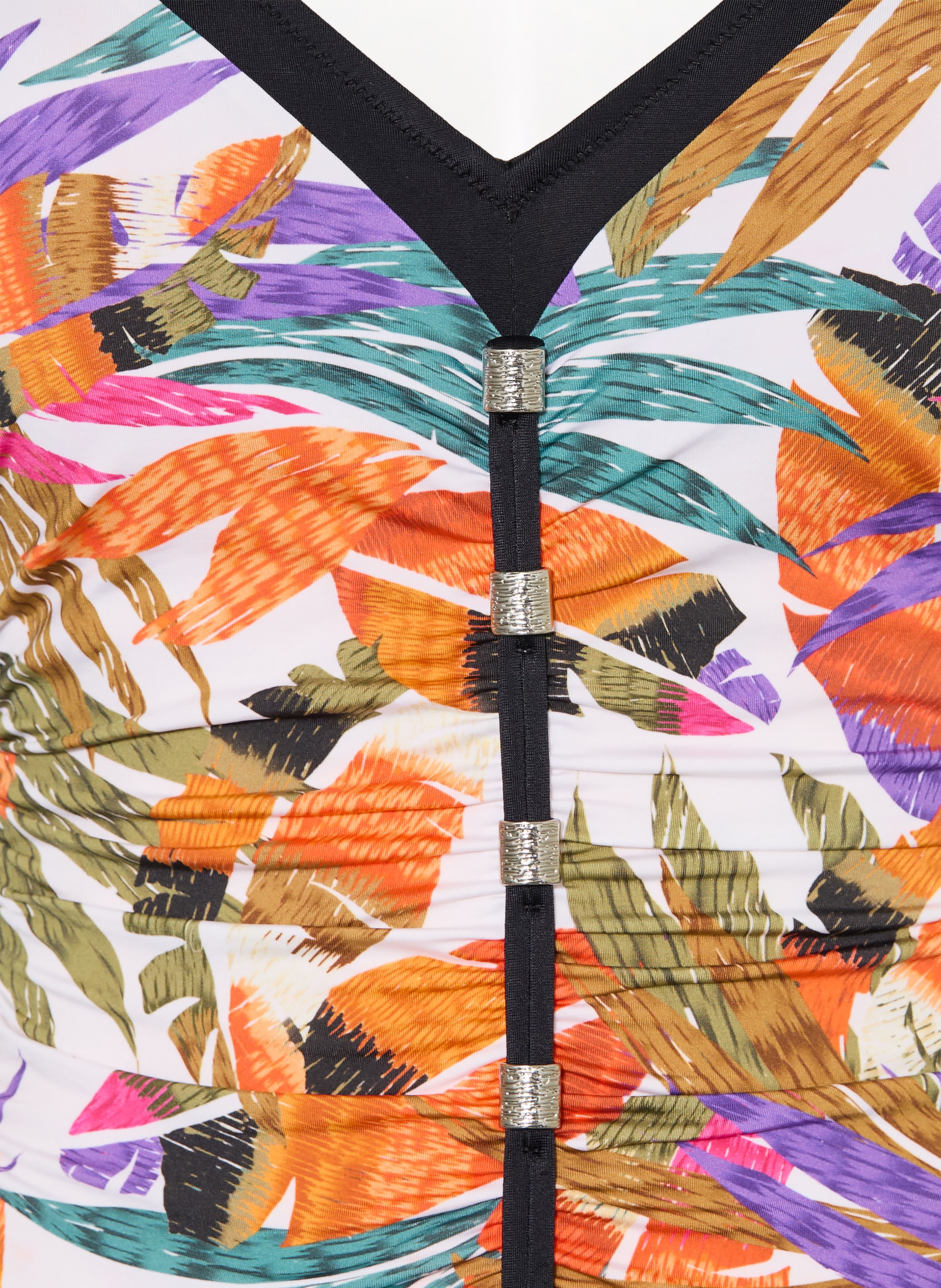 Thumbnail - Charmline Shape-Badeanzug Palm Poetry rot