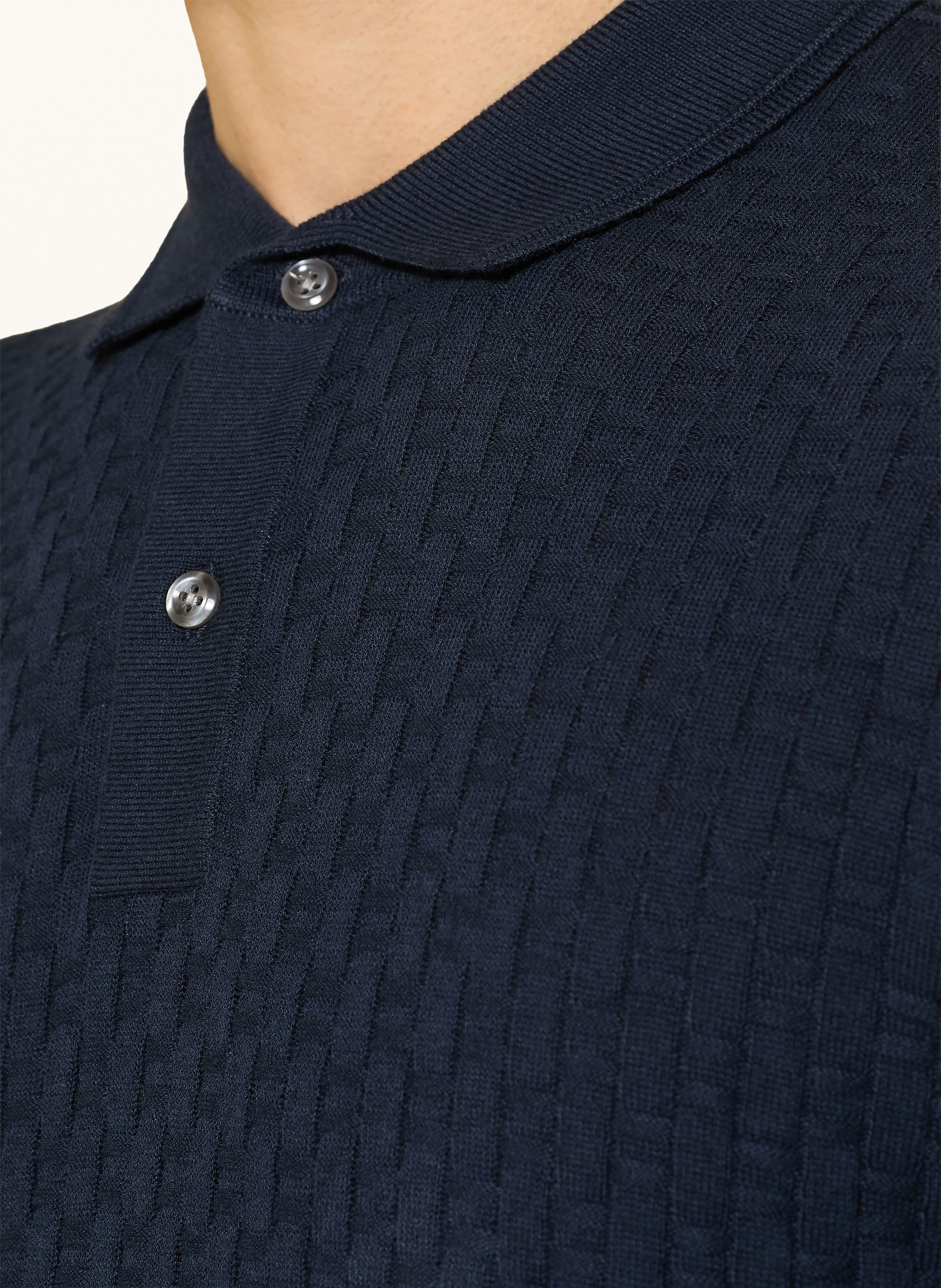 Thumbnail - Roy Robson Strick-Poloshirt blau