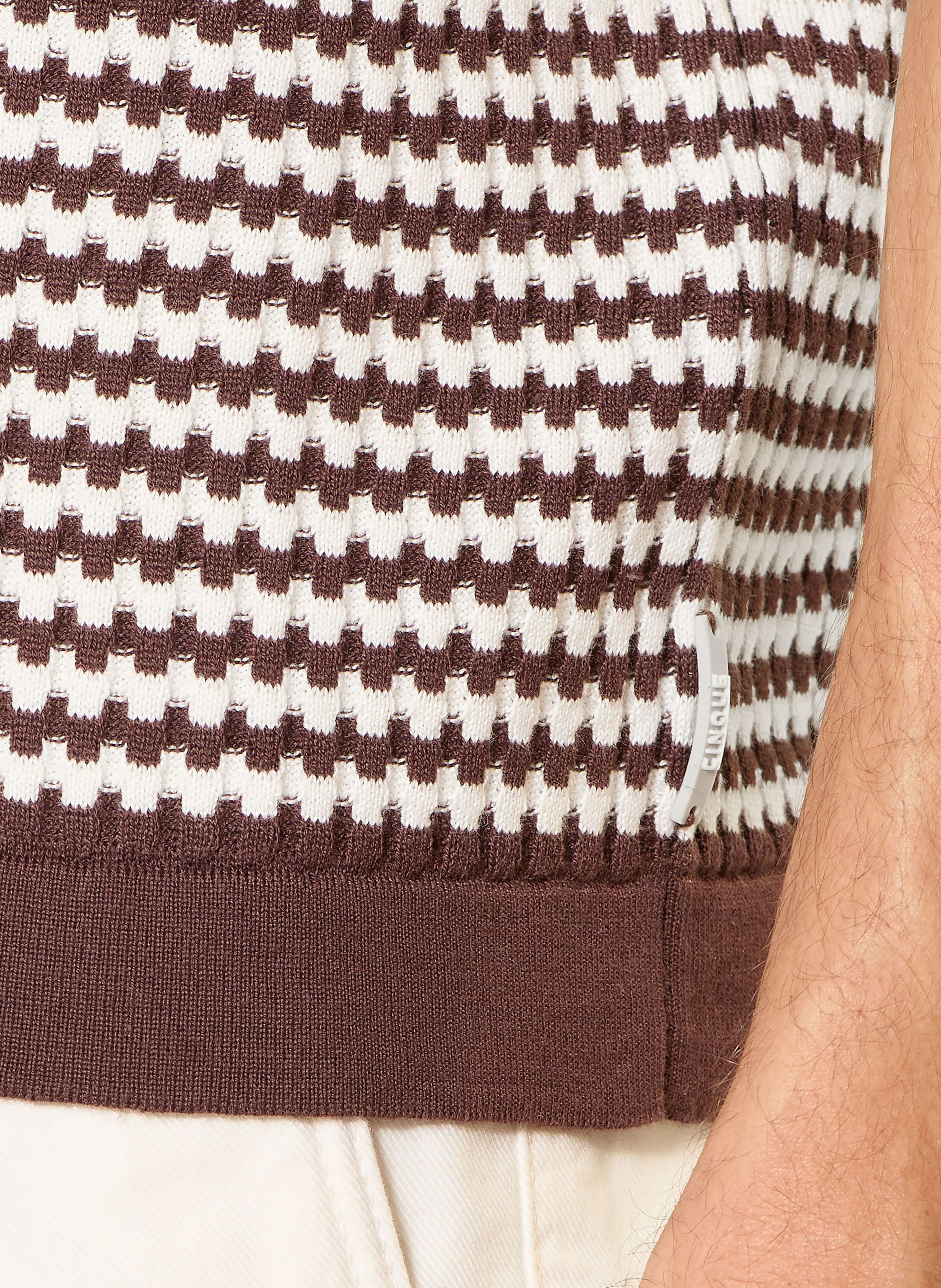 Thumbnail - Cinque Strick-Poloshirt Ciflavien braun