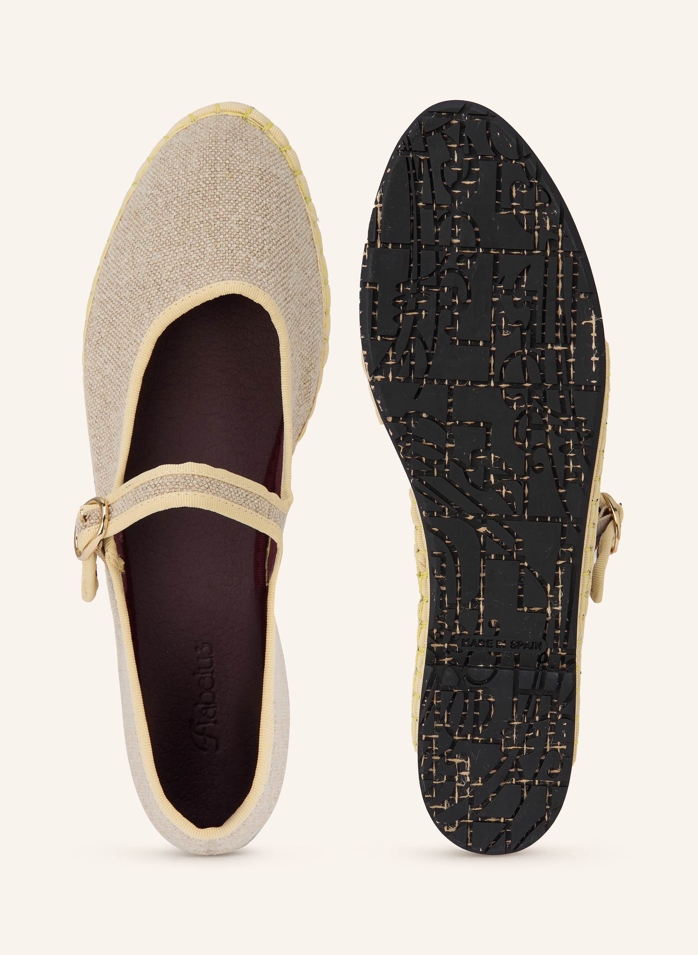 Thumbnail - Flabelus Mary-Jane-Ballerinas Imelda beige