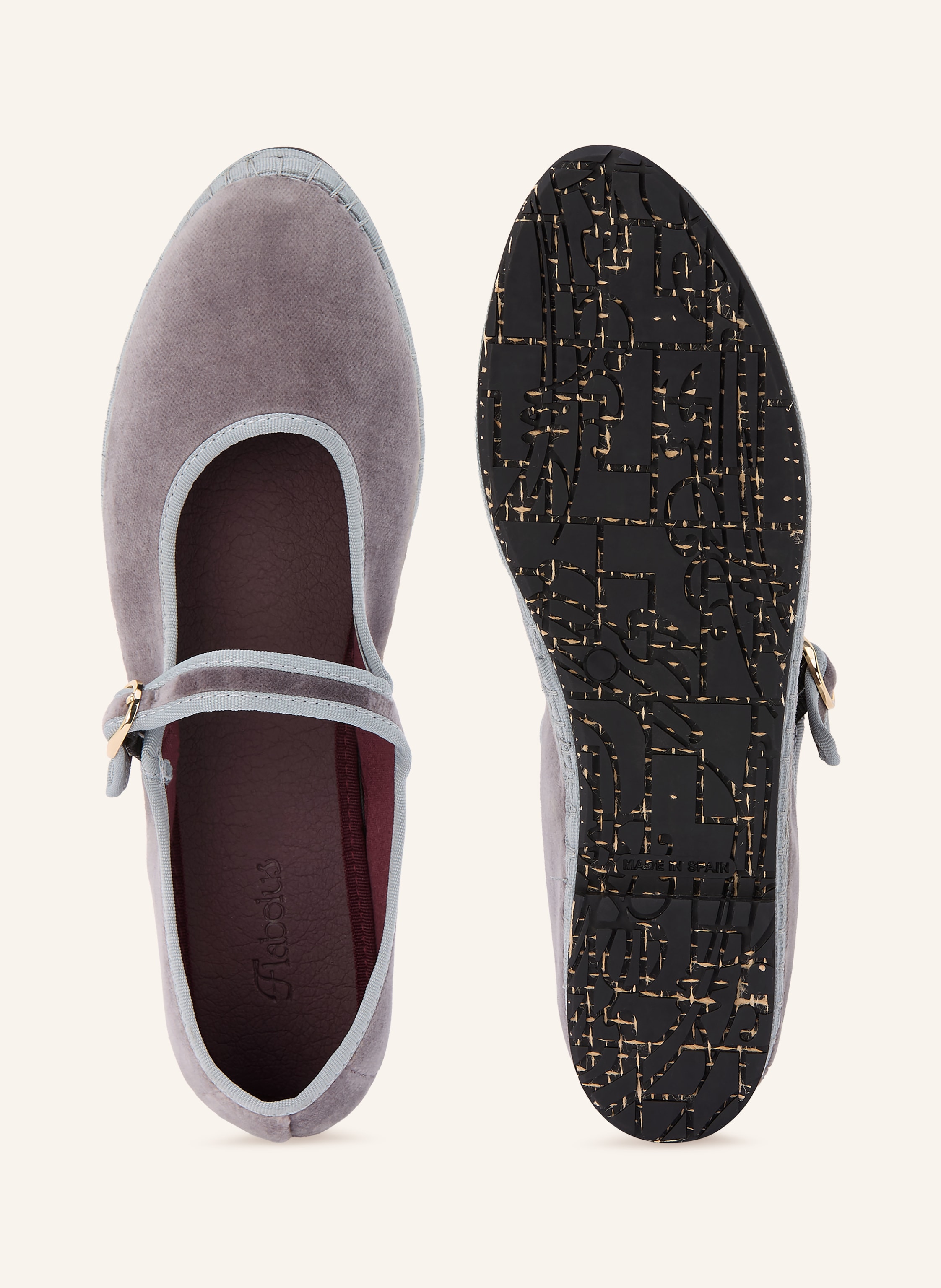 Thumbnail - Flabelus Mary-Jane-Ballerinas Sampson grau