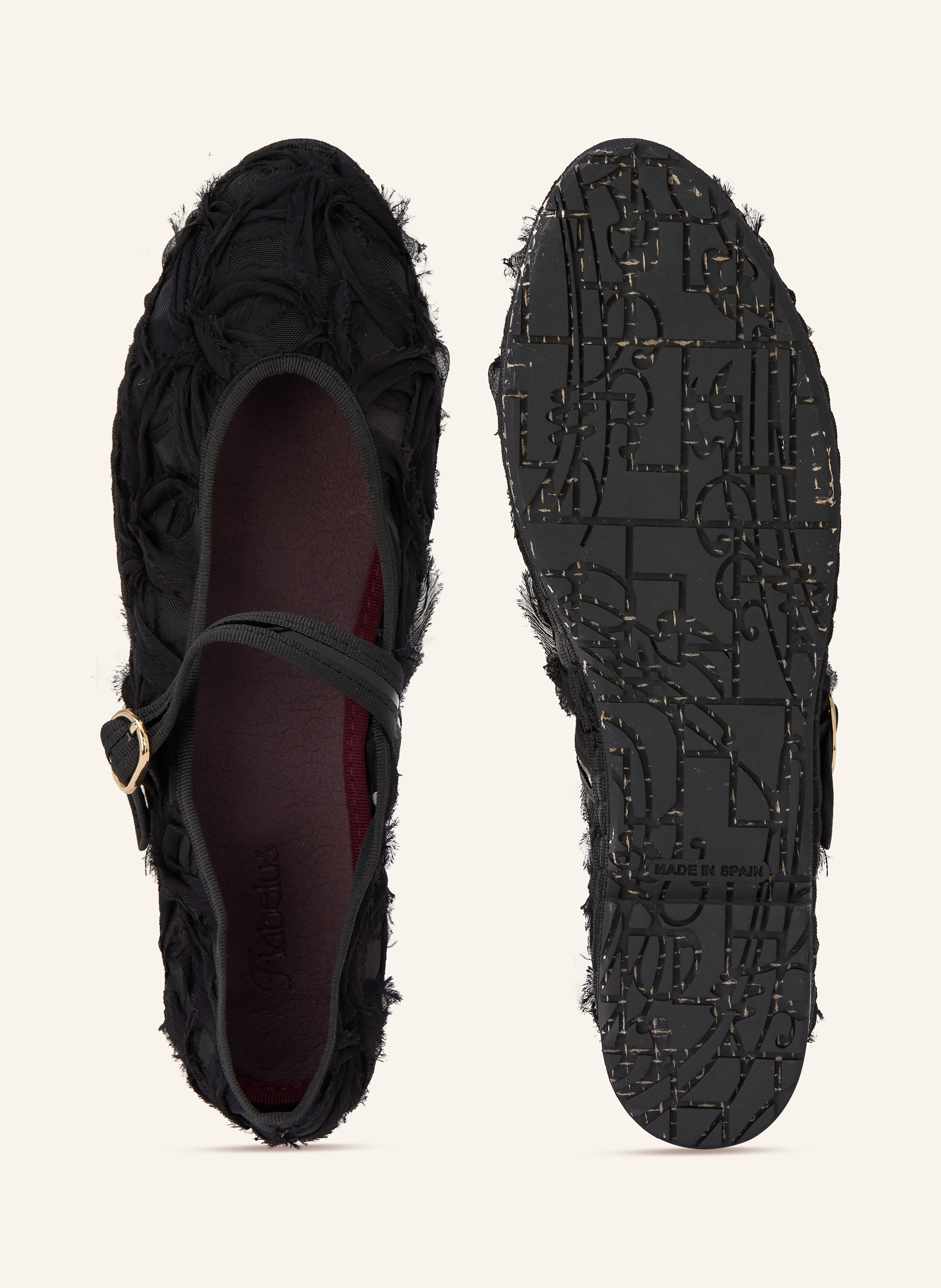 Thumbnail - Flabelus Mary-Jane-Ballerinas Pierre Lace schwarz