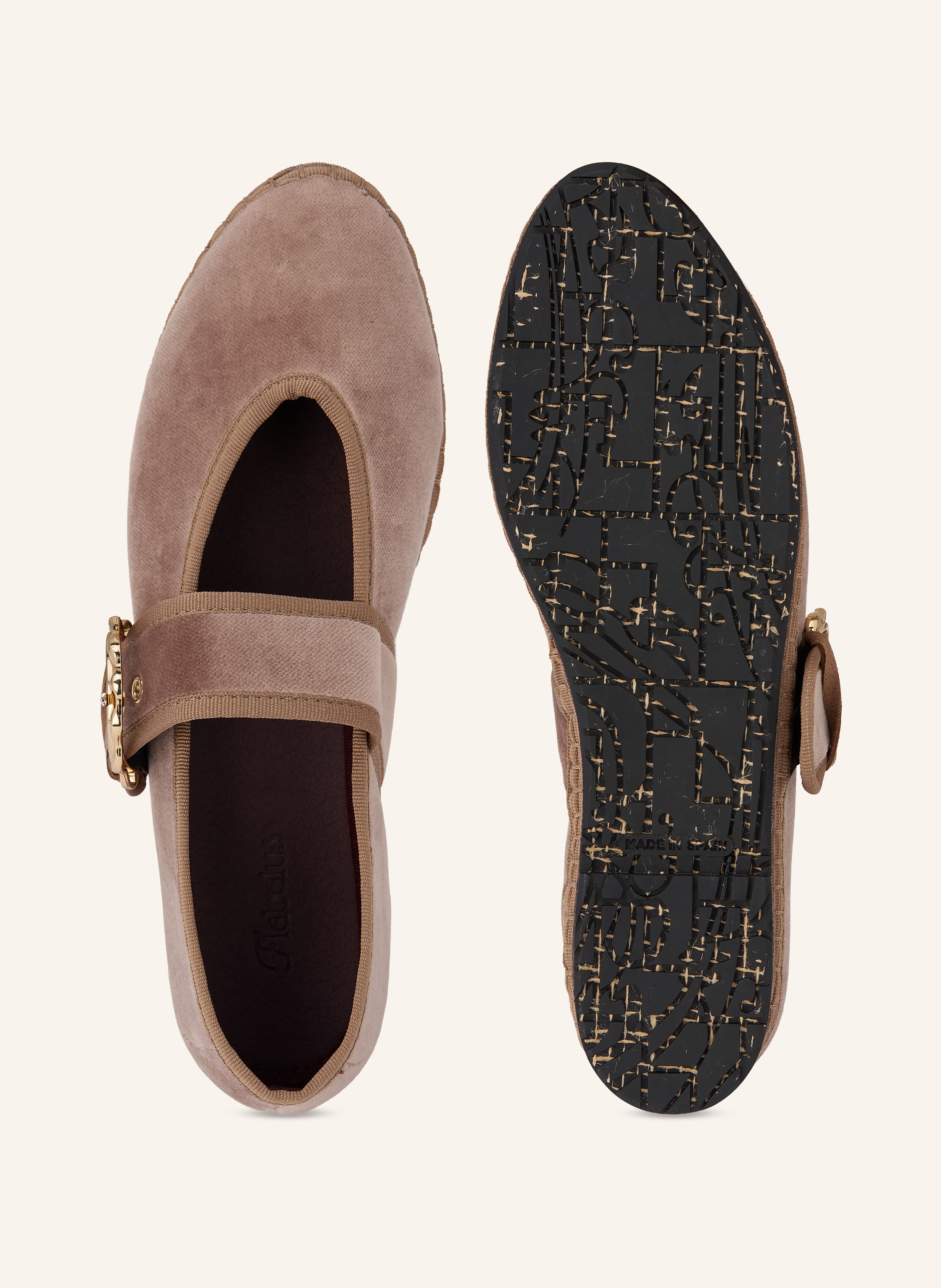 Thumbnail - Flabelus Mary-Jane-Ballerinas Sophie beige