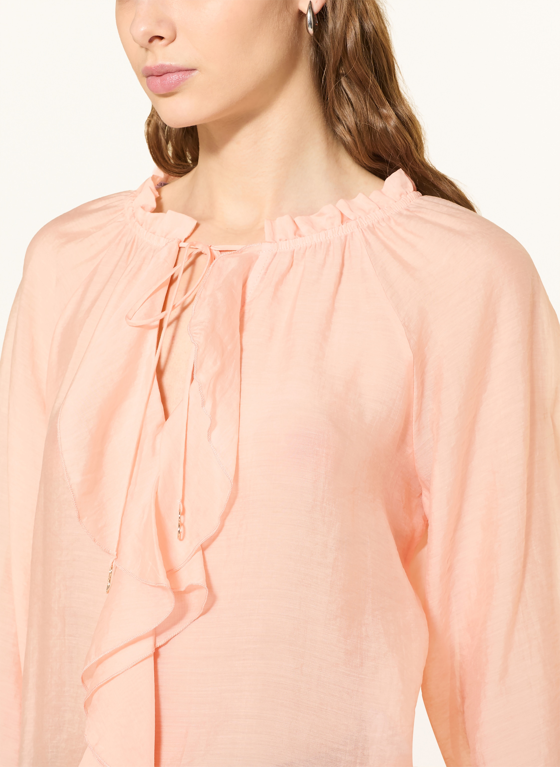 Thumbnail - Guess Blusenshirt Maelys Mit Volants orange