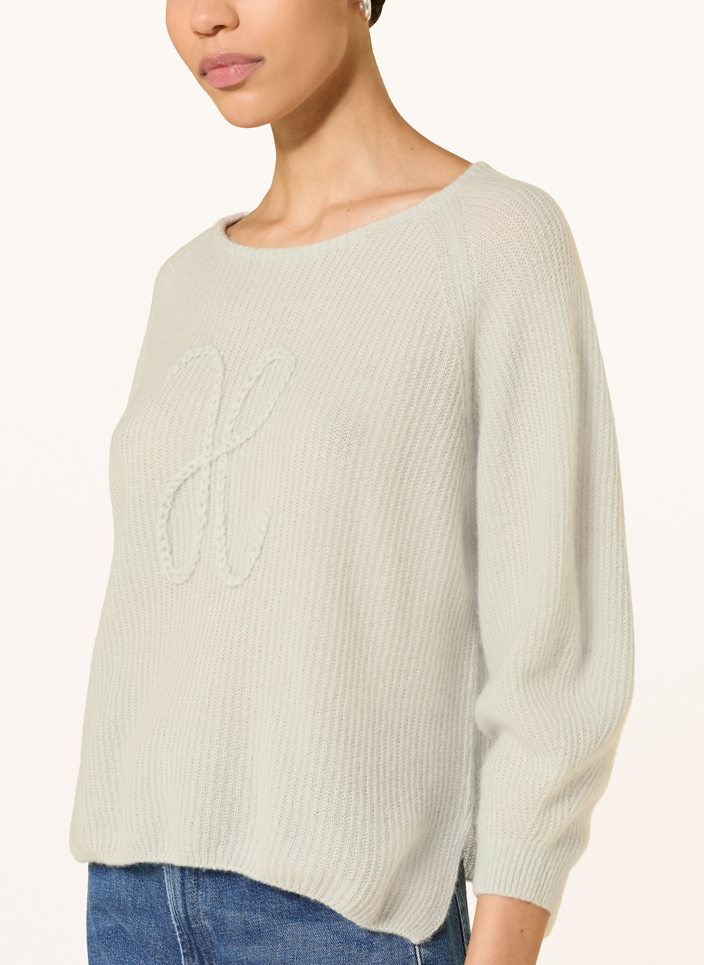 Thumbnail - Hemisphere Pullover Mit Cashmere Und 3/4-Arm gruen