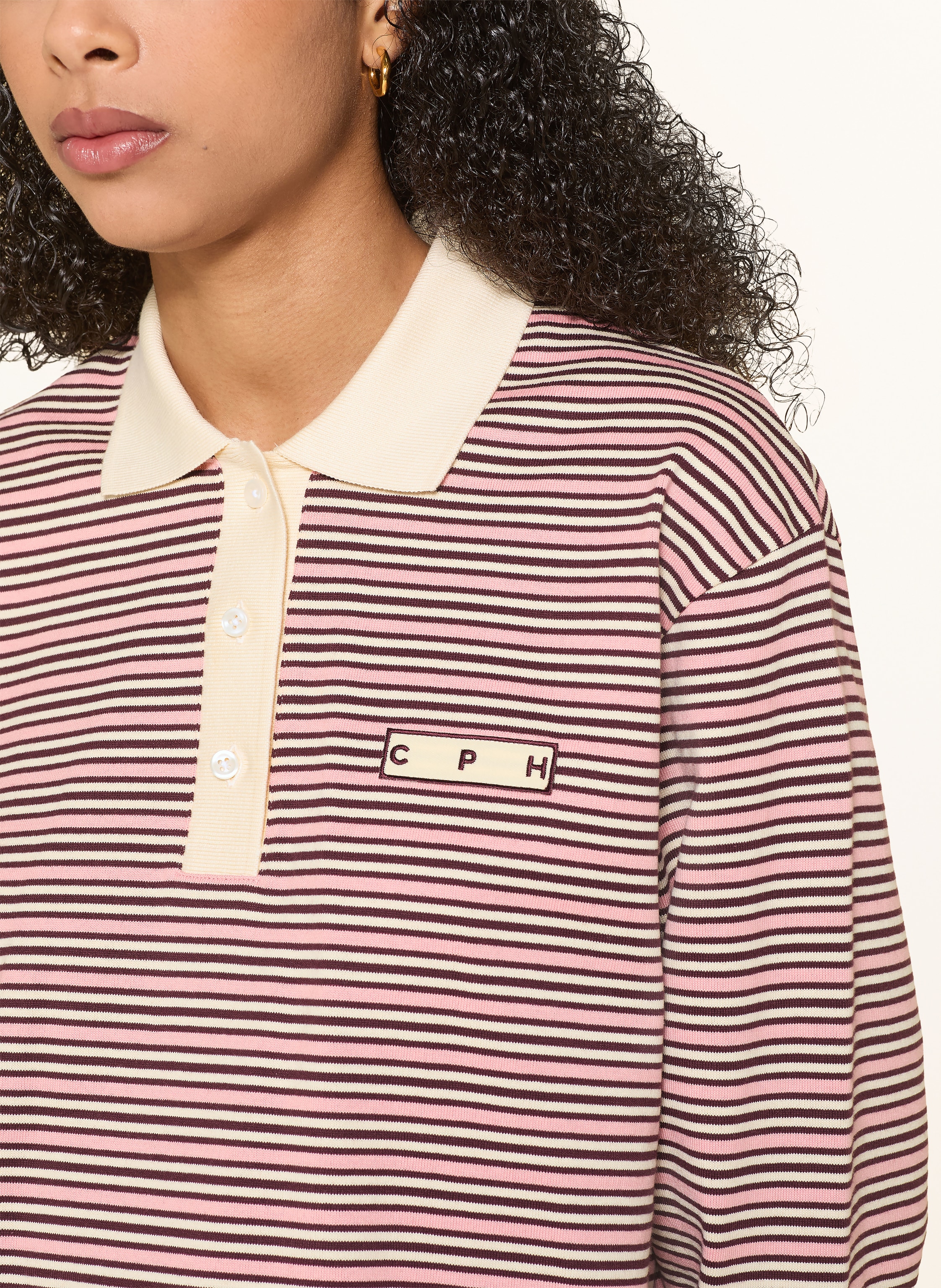 Thumbnail - Copenhagen Studios Jersey-Poloshirt rosa