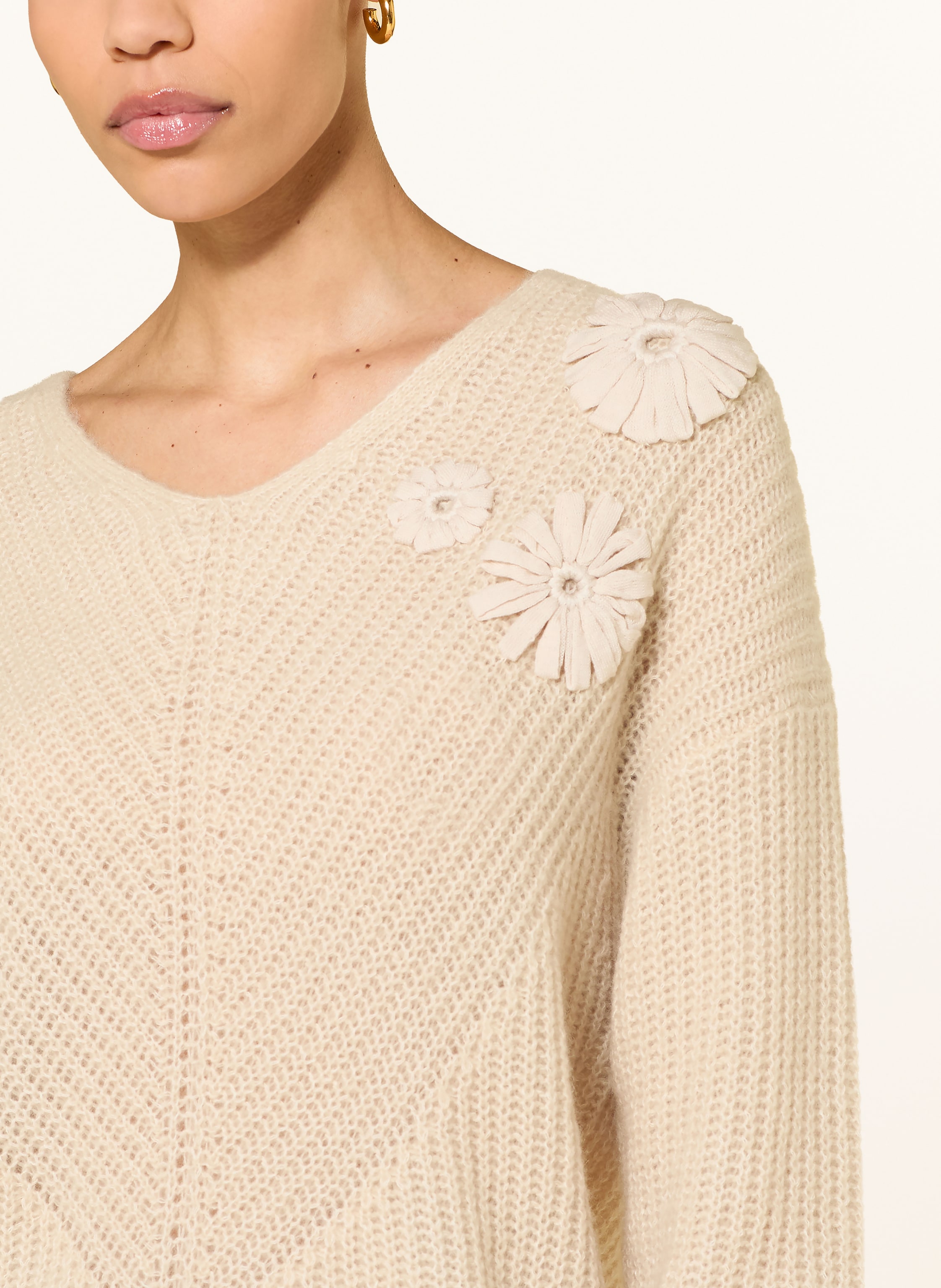 Thumbnail - Hemisphere Pullover Mit Cashmere Und 3/4-Arm beige