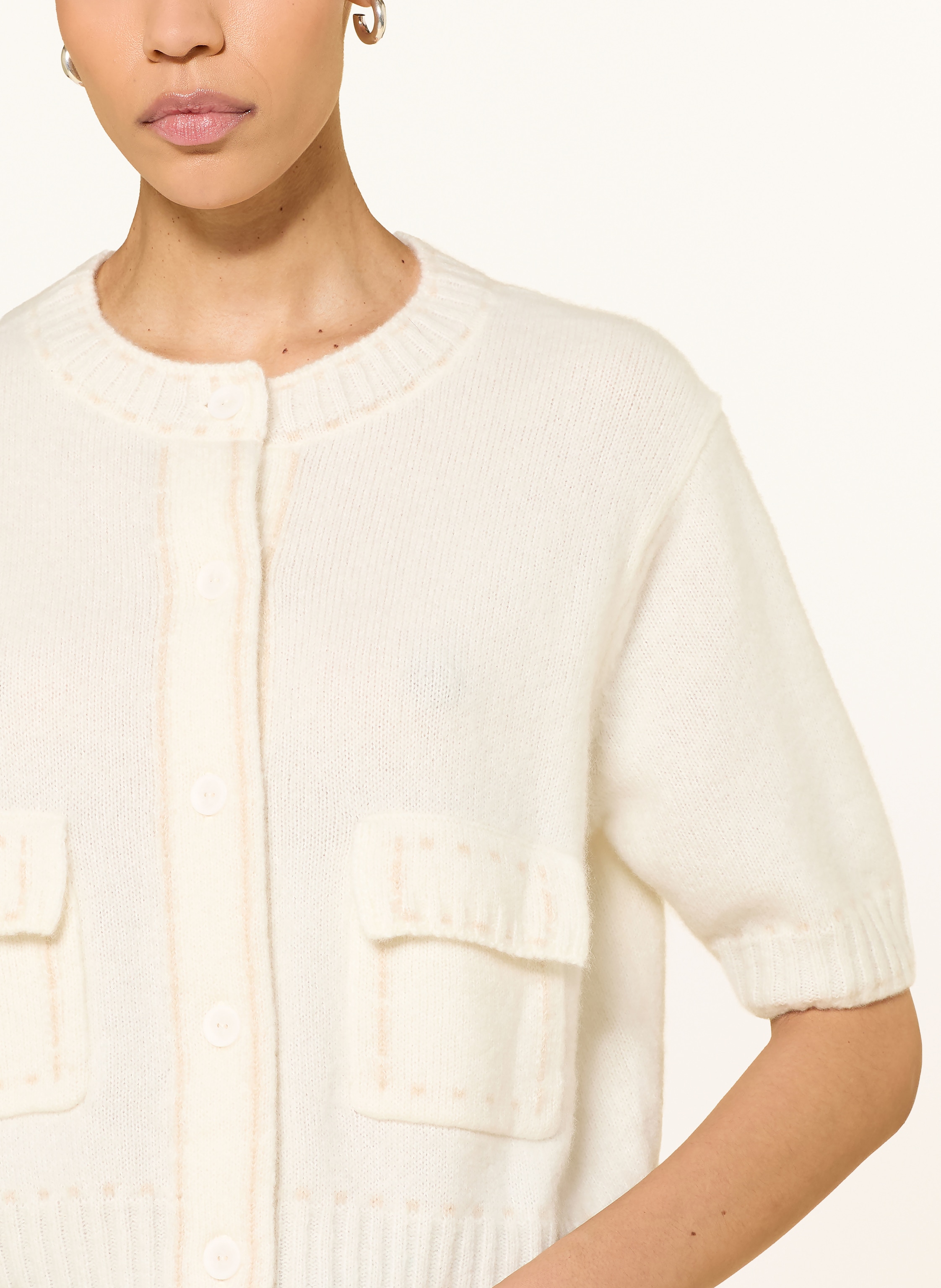 Thumbnail - Hemisphere Strickjacke Mit Cashmere beige