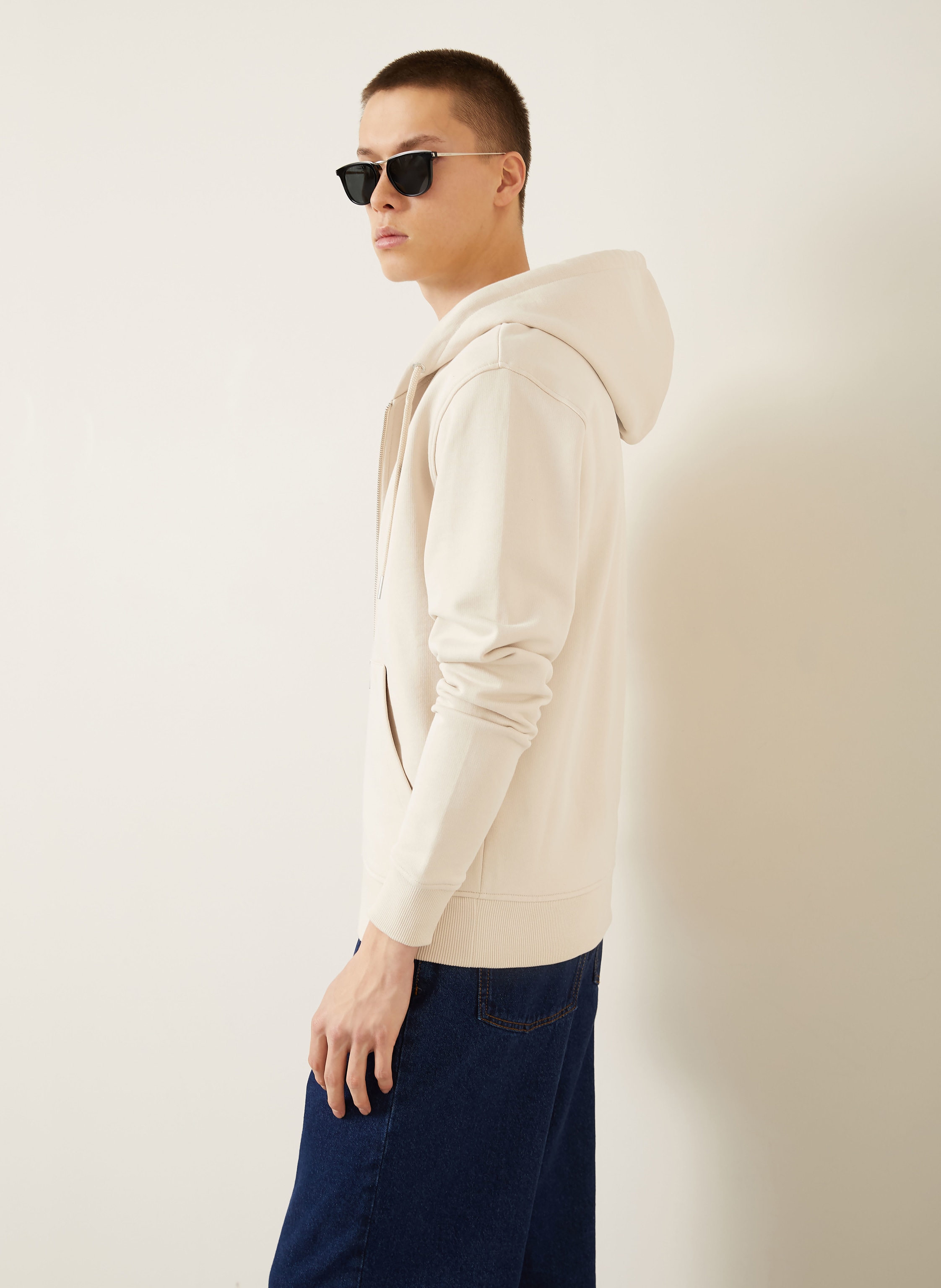 Thumbnail - Ami Paris Sweatjacke beige