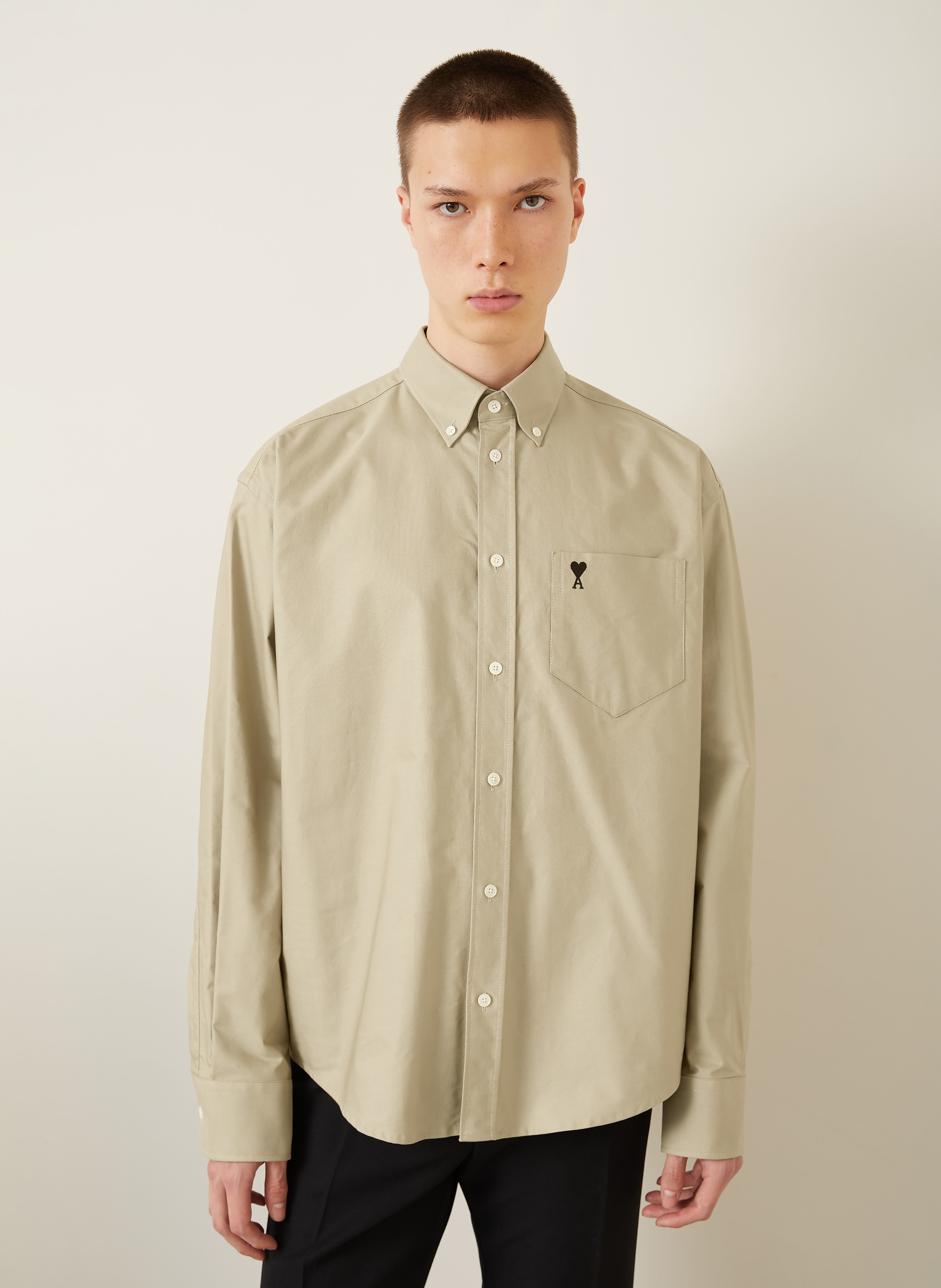 Thumbnail - Ami Paris Hemd Comfort Fit beige