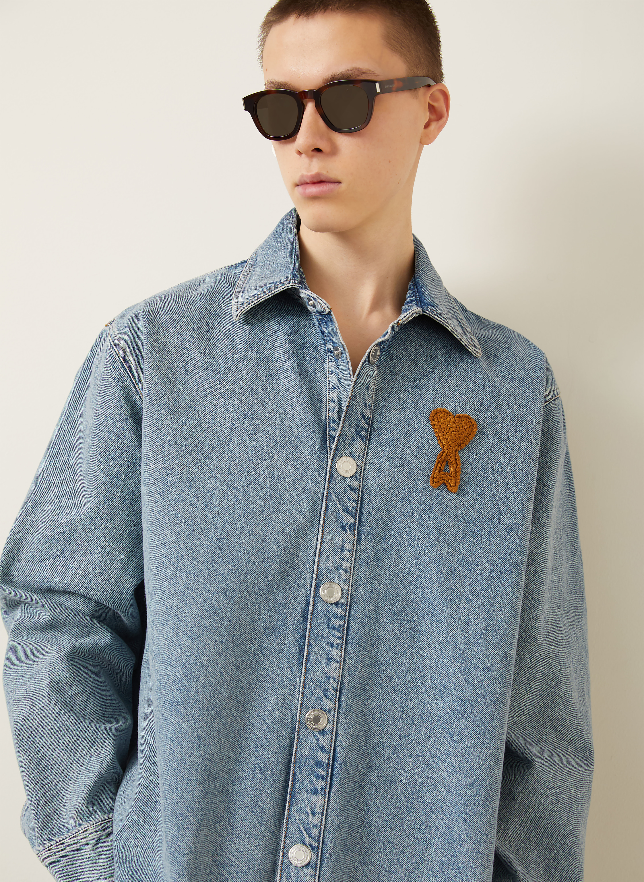 Thumbnail - Ami Paris Jeans-Overjacket blau