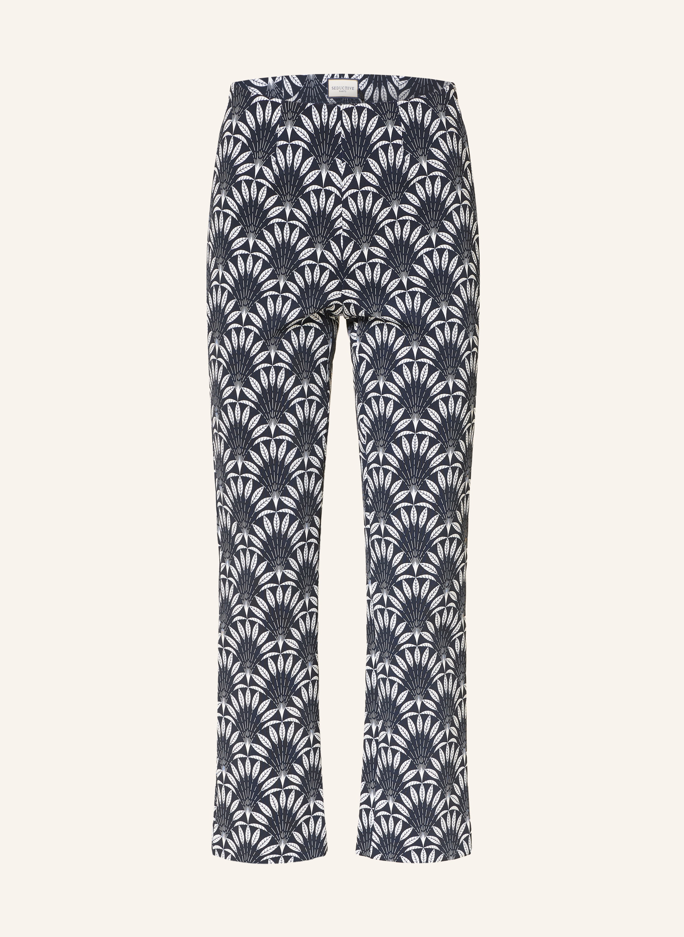 SEDUCTIVE 7/8 jersey pants CINDY in dark blue / white