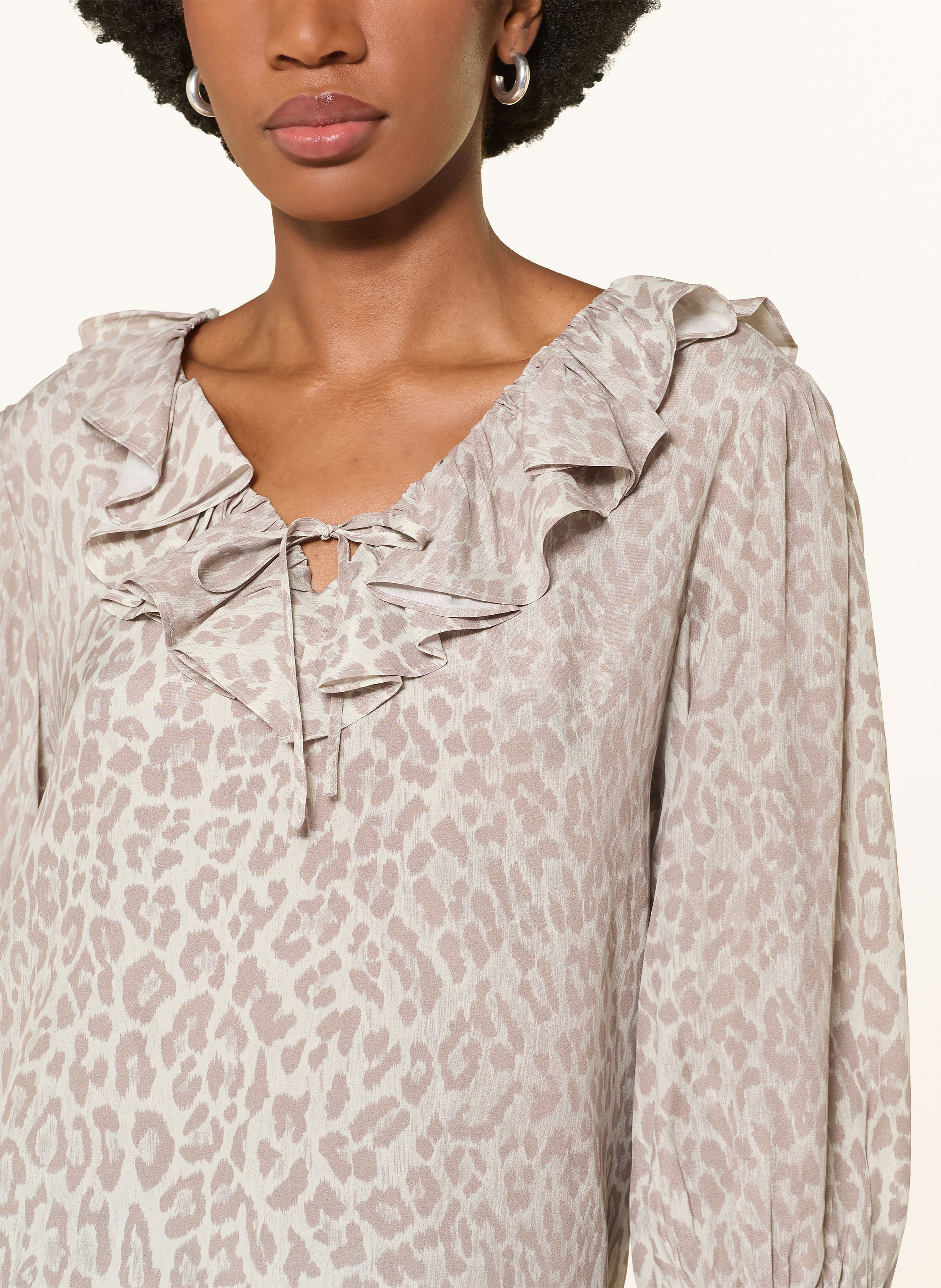 Thumbnail - Alcidia Da Veiga Blusenshirt Mit Seide Und 3/4-Arm beige