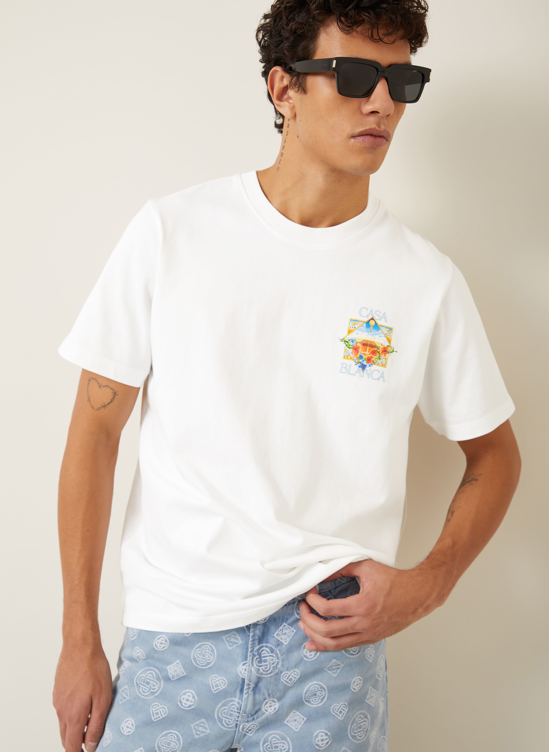 Thumbnail - Casablanca T-Shirt weiss