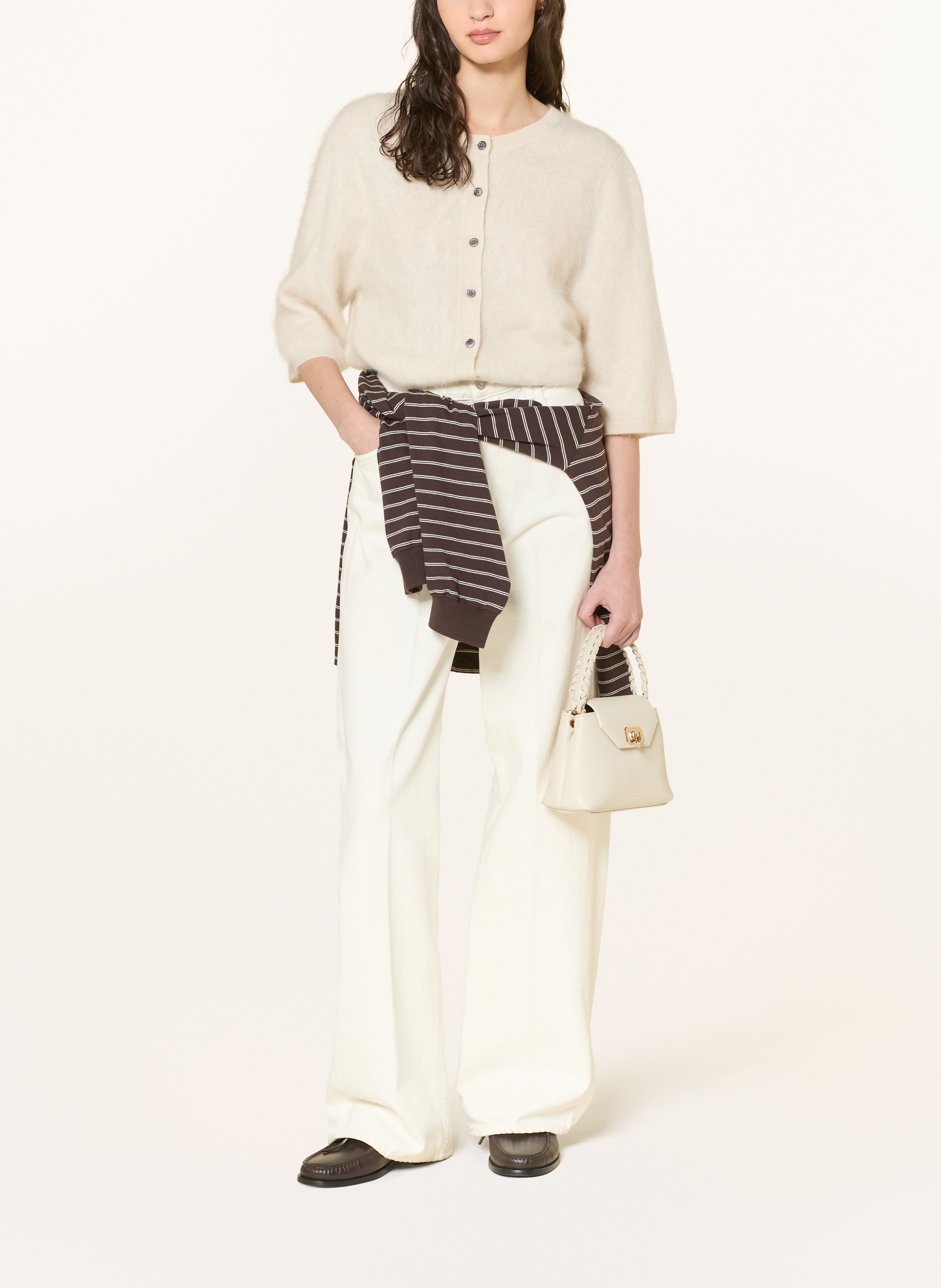 Thumbnail - Seidenfelt Handtasche Lilla Edet weiss