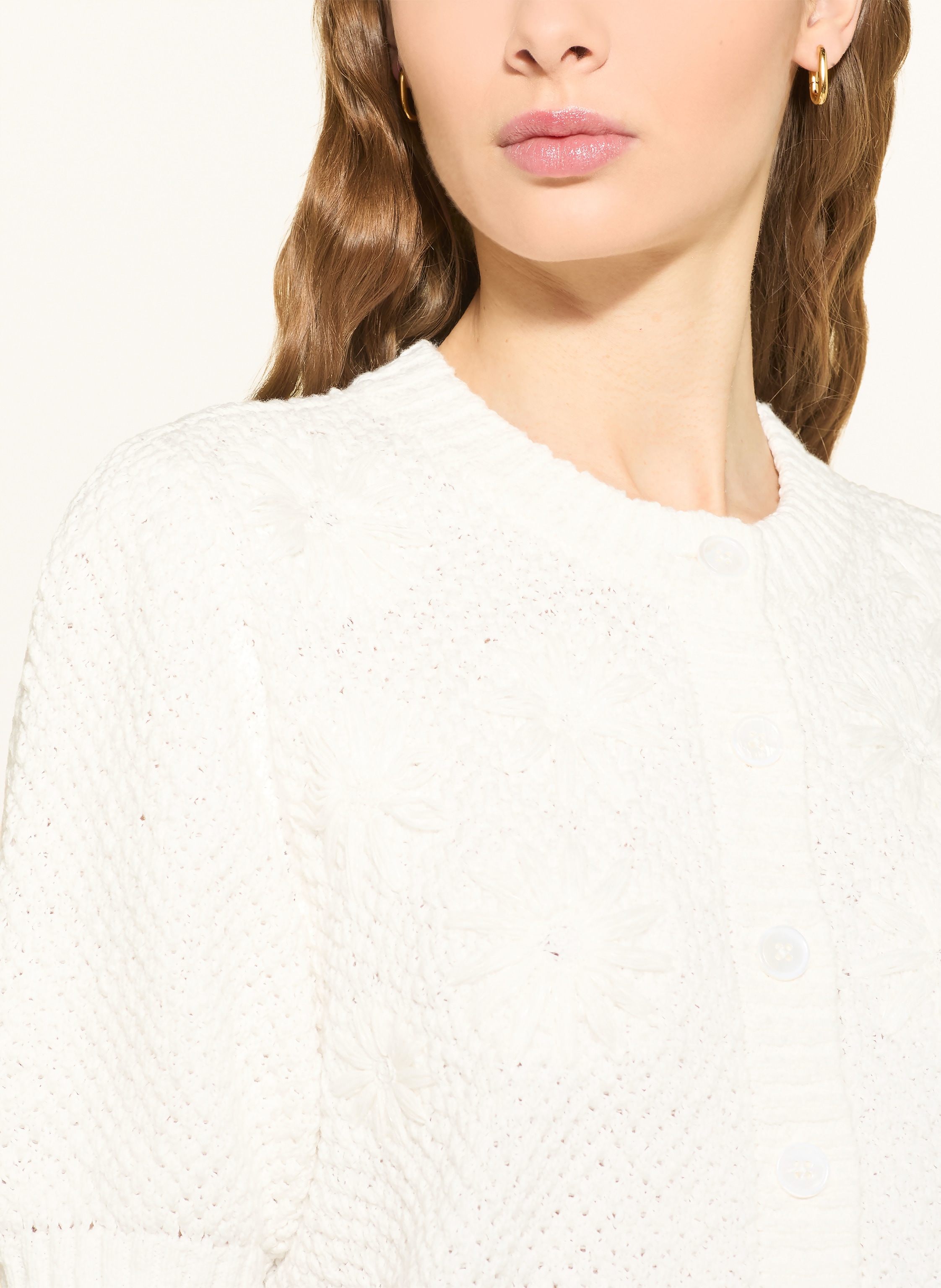 Thumbnail - Repeat Strickjacke weiss