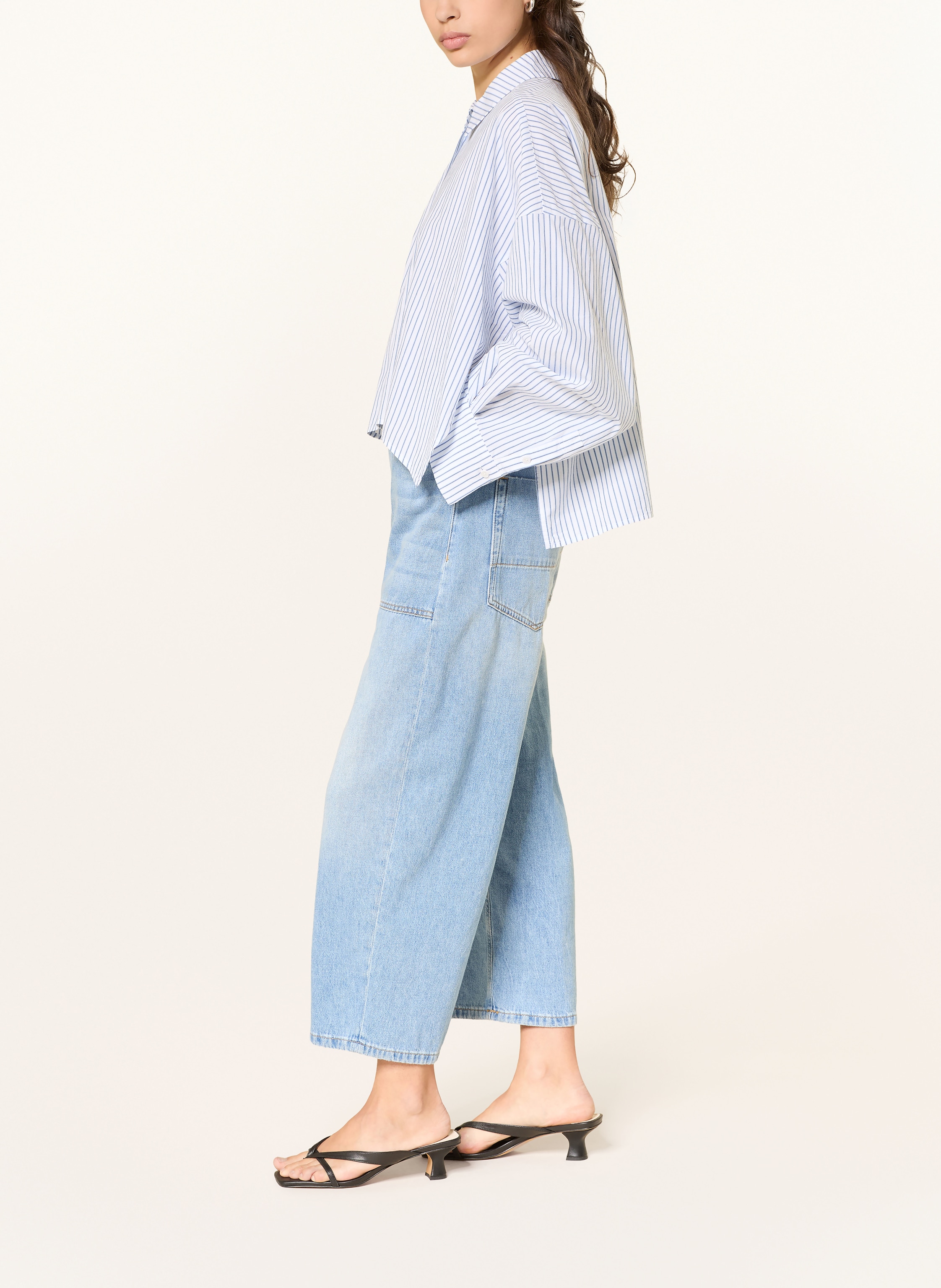 Thumbnail - Drykorn Cropped Jeans Derive blau