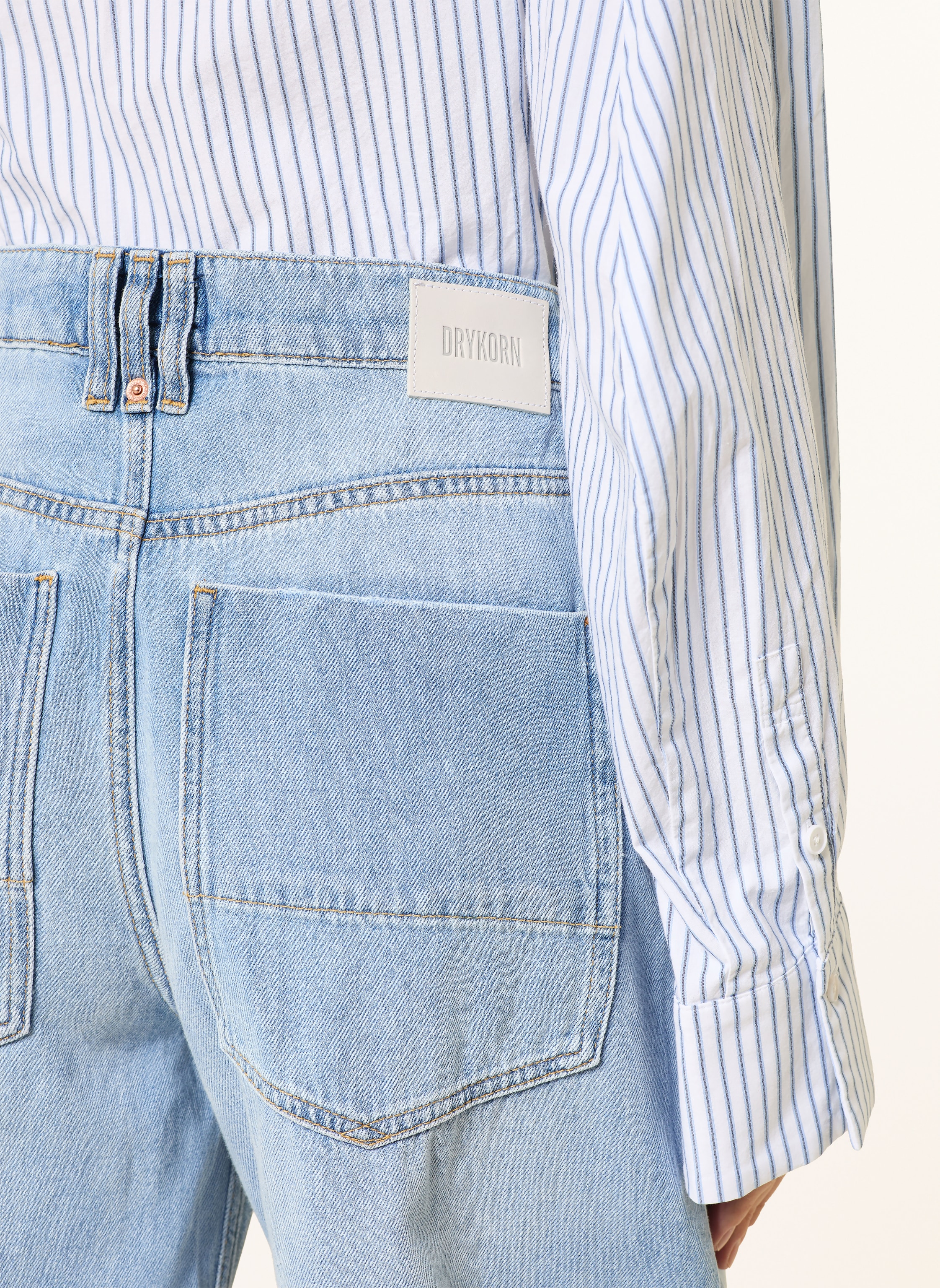 Thumbnail - Drykorn Cropped Jeans Derive blau